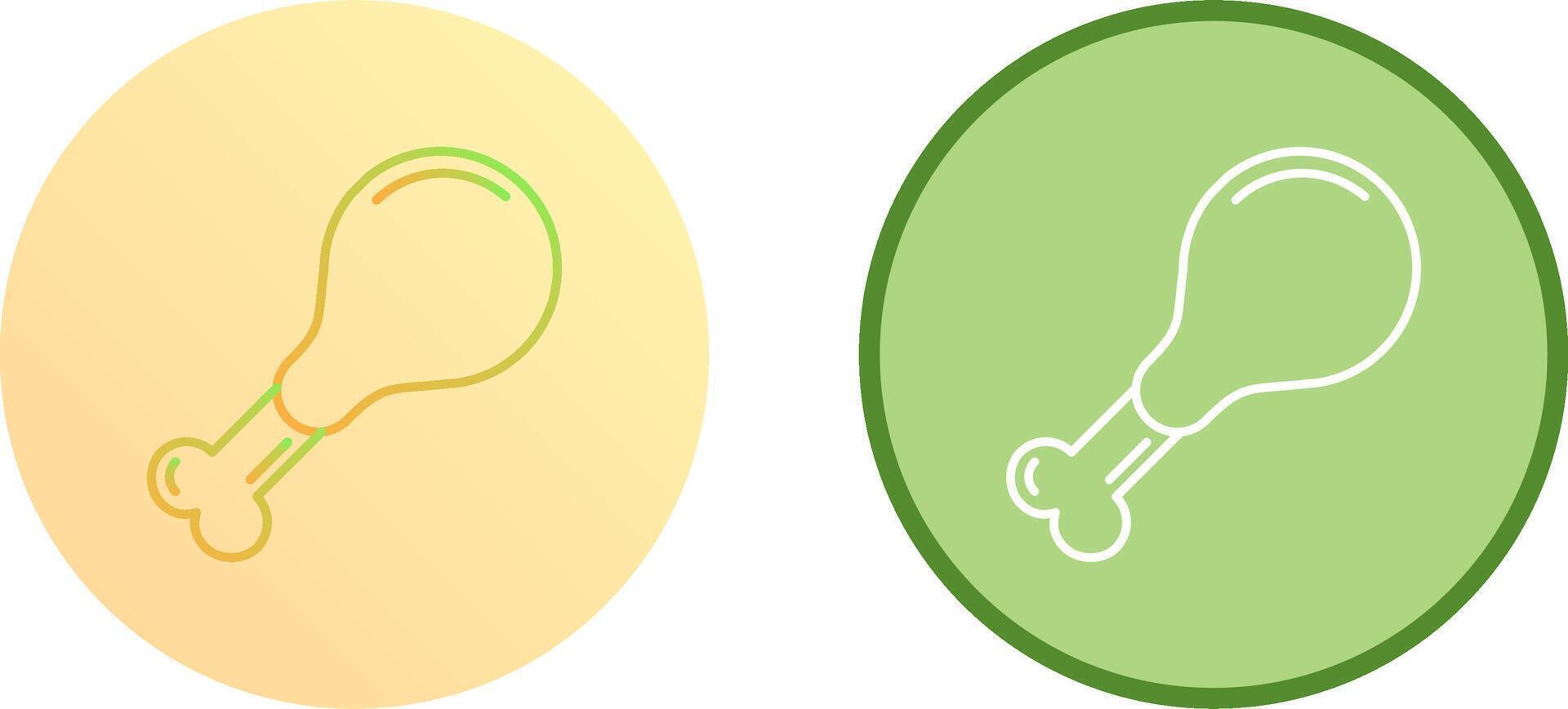 Chicken leg Icon Design vector