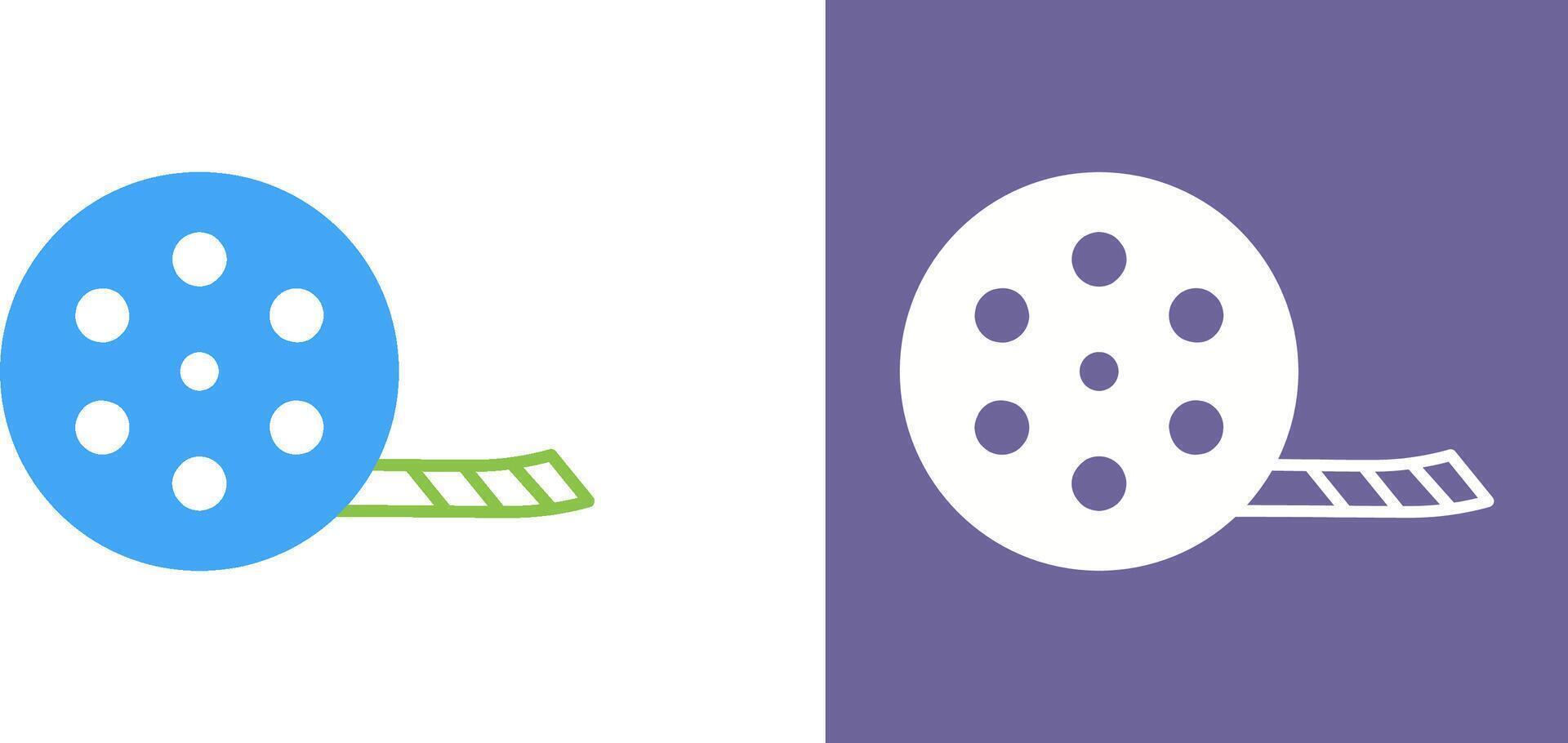 Unique Film Reel Icon Design vector