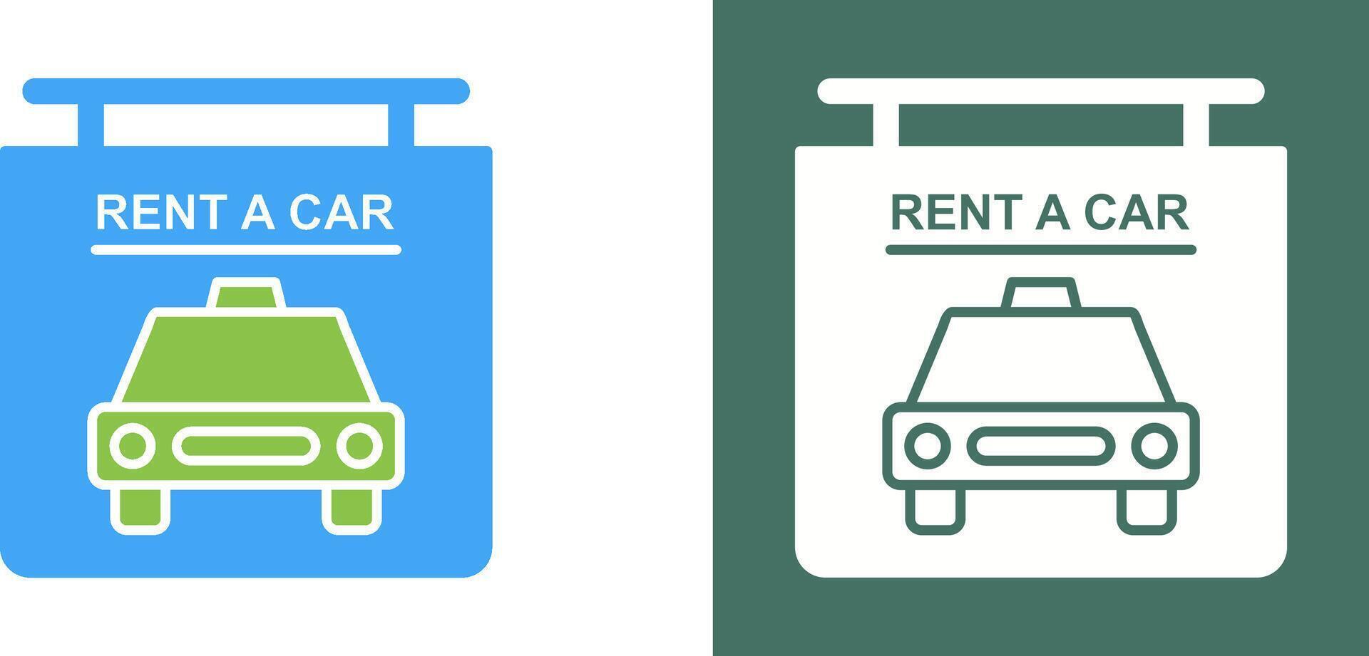 Rent a Car Icon Design vector