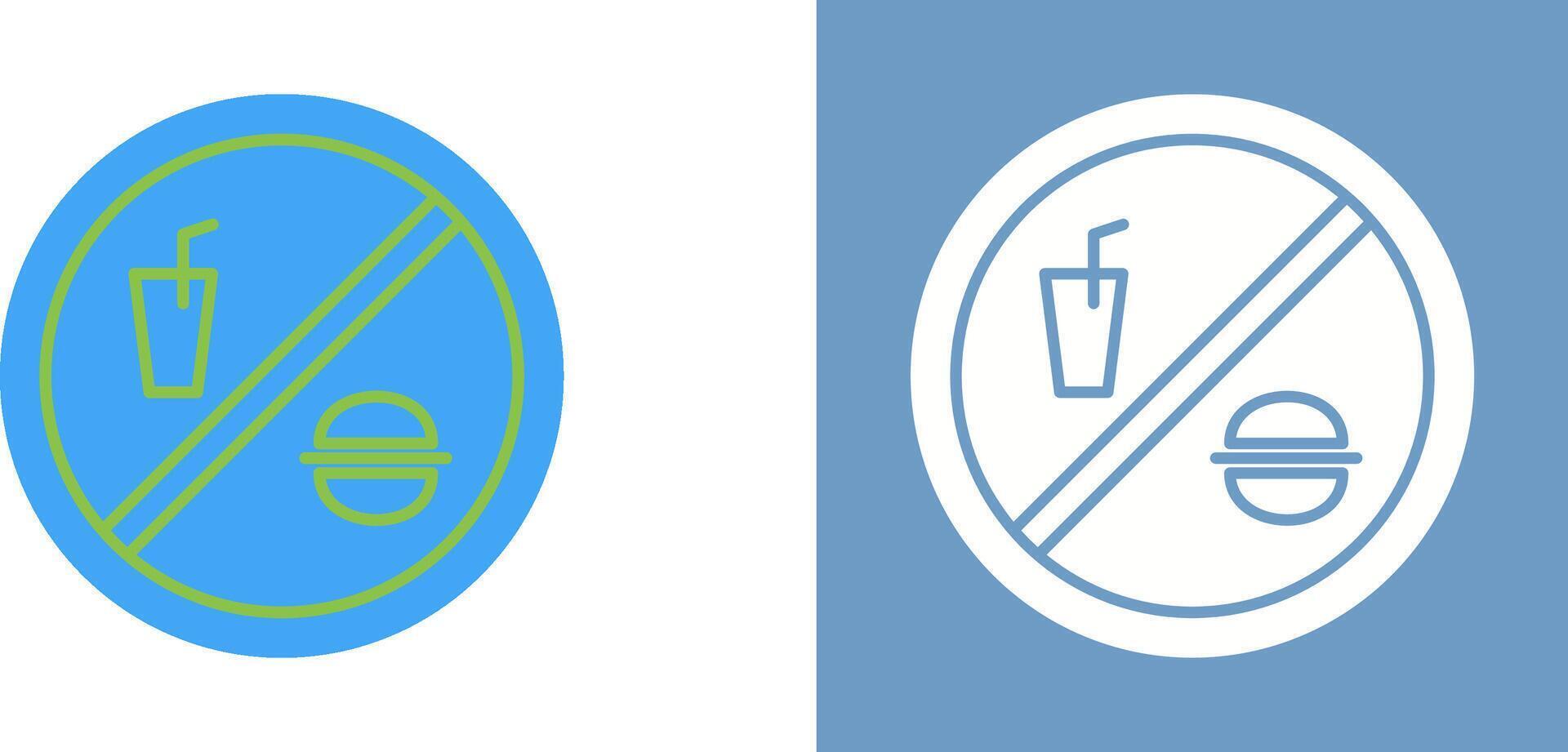 No Food or Drinks Icon Design vector