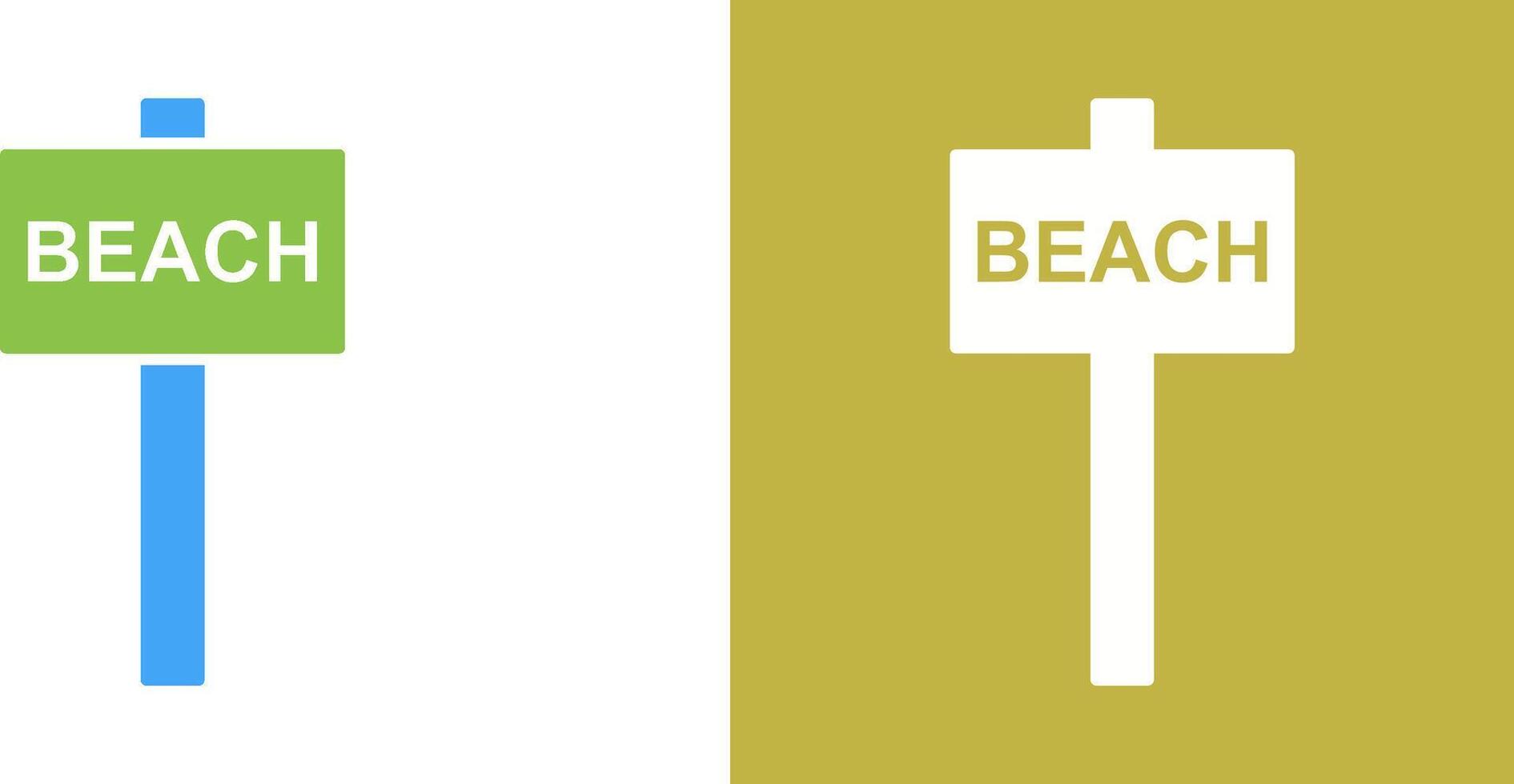 Beach Sign Icon Design vector