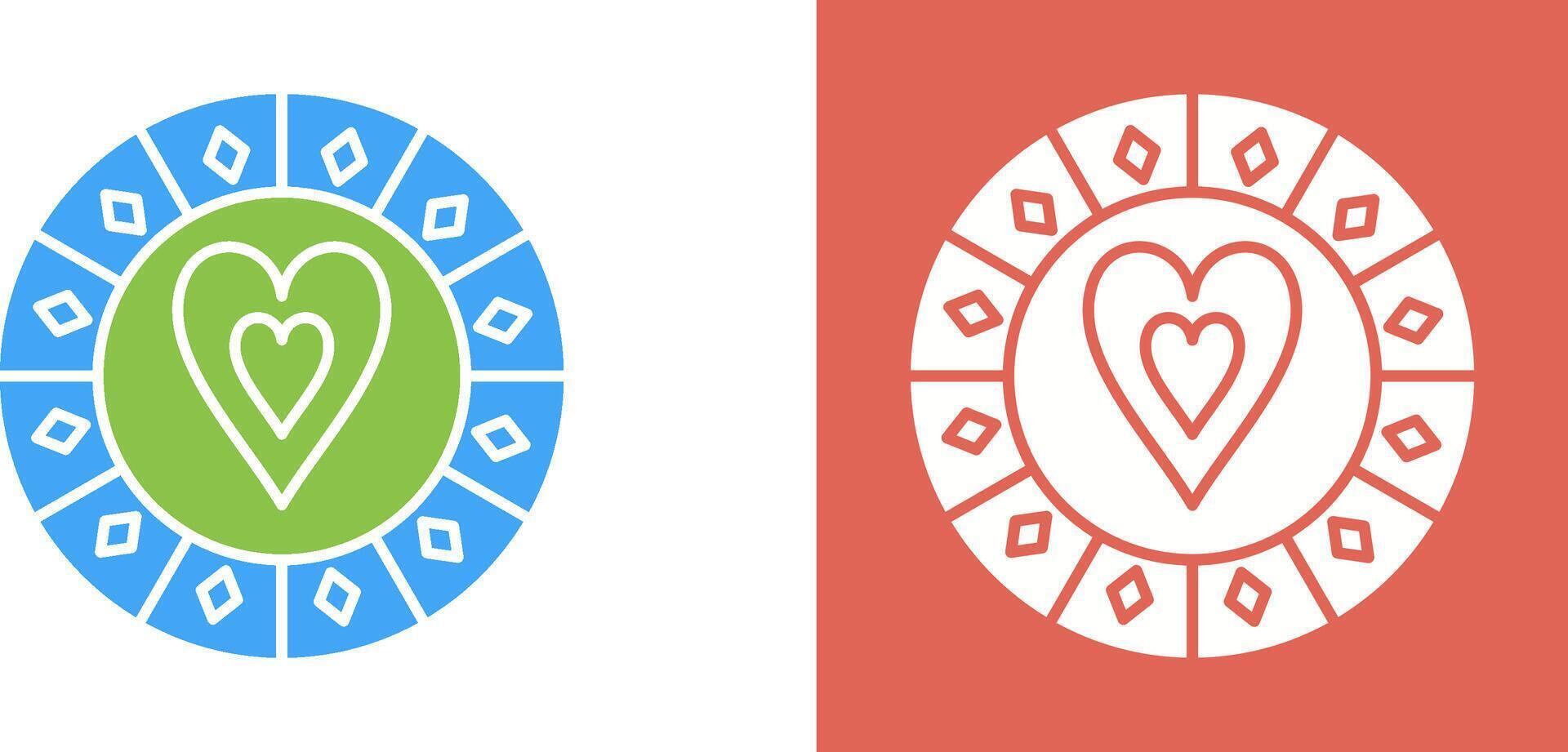 Heart Chip Icon Design vector