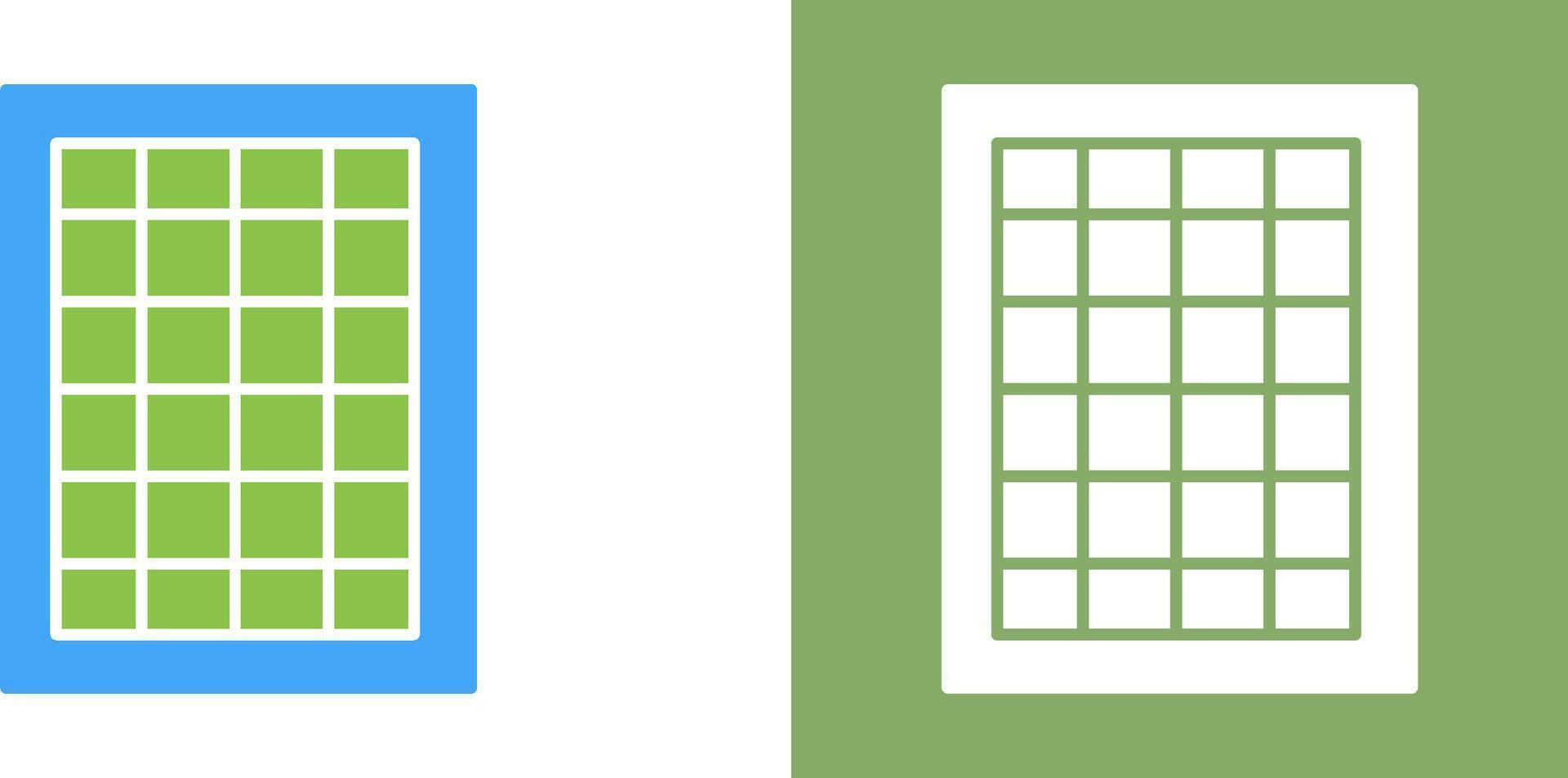 Table of Rates Icon Design vector
