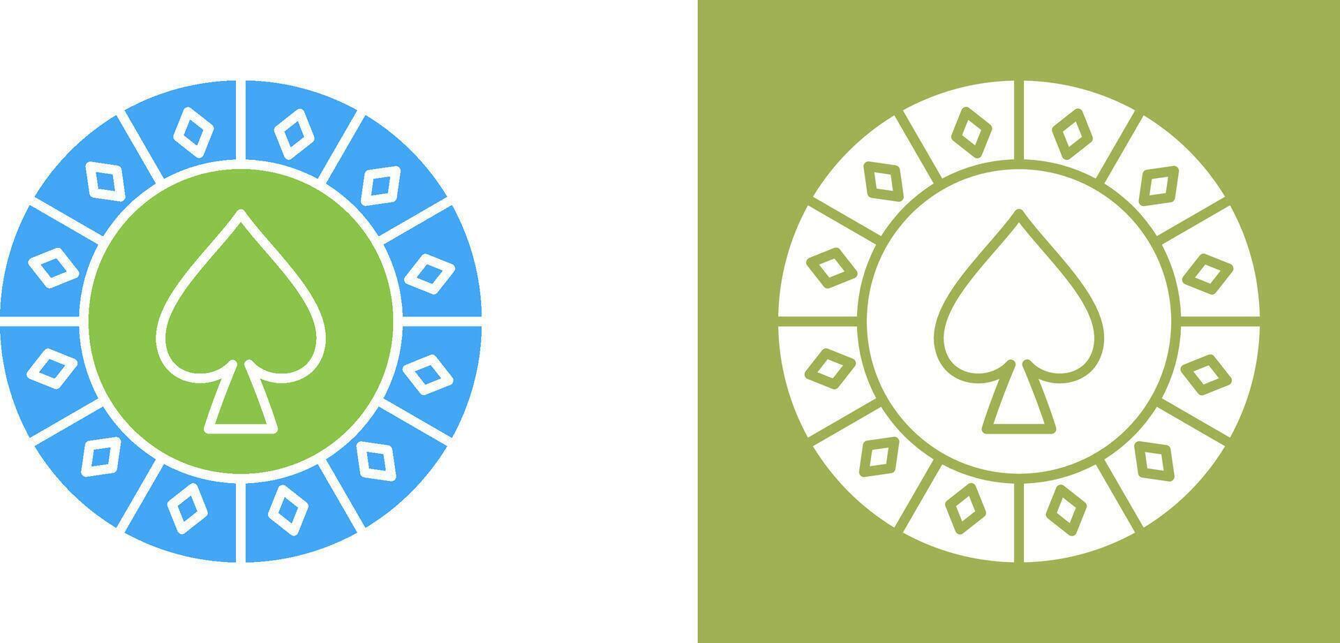 Spade Chip Icon Design vector