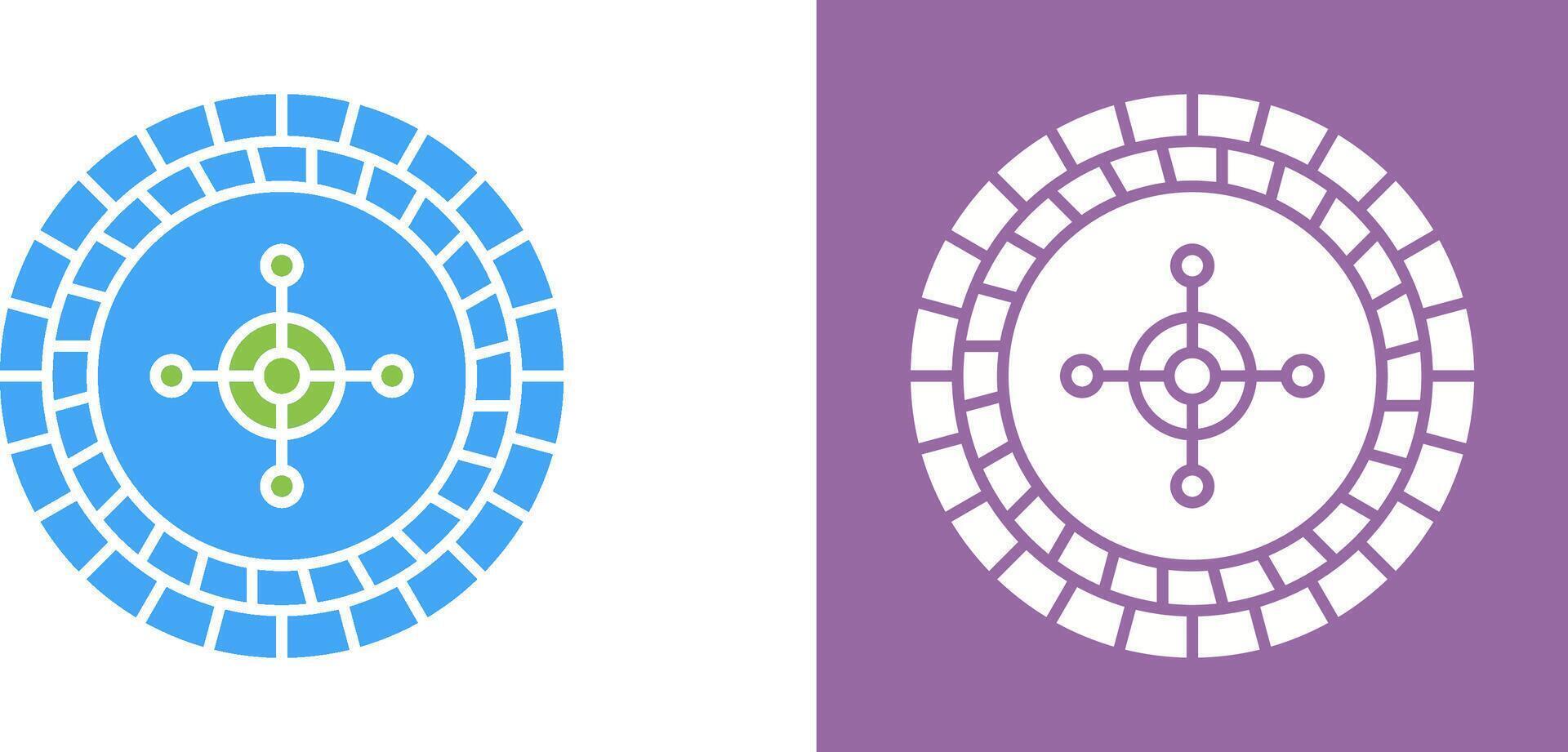 Roulette Icon Design vector
