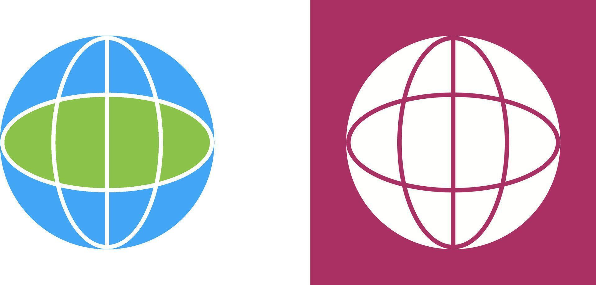 Unique Globe Icon Design vector