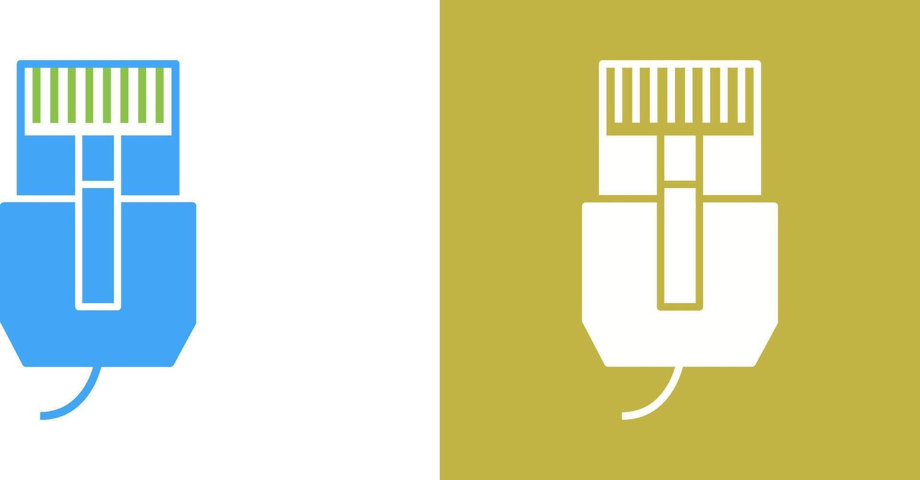 Unique Internet Cable Icon Design vector
