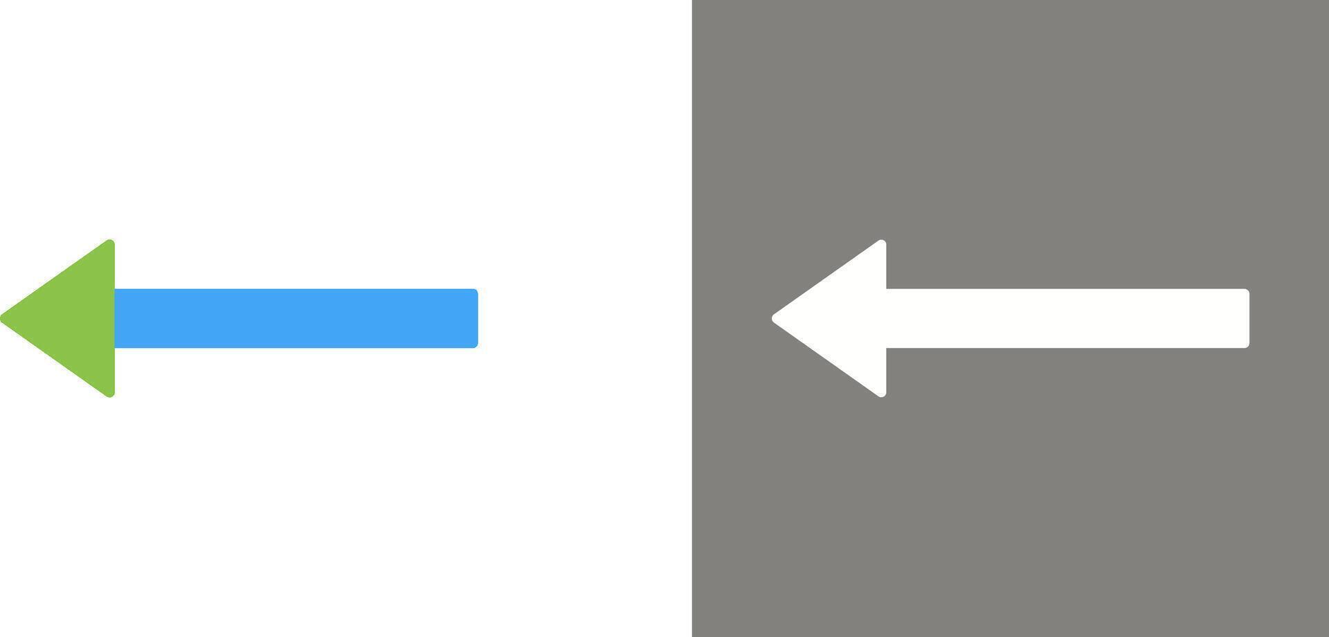 Unique Left Arrow Icon Design vector