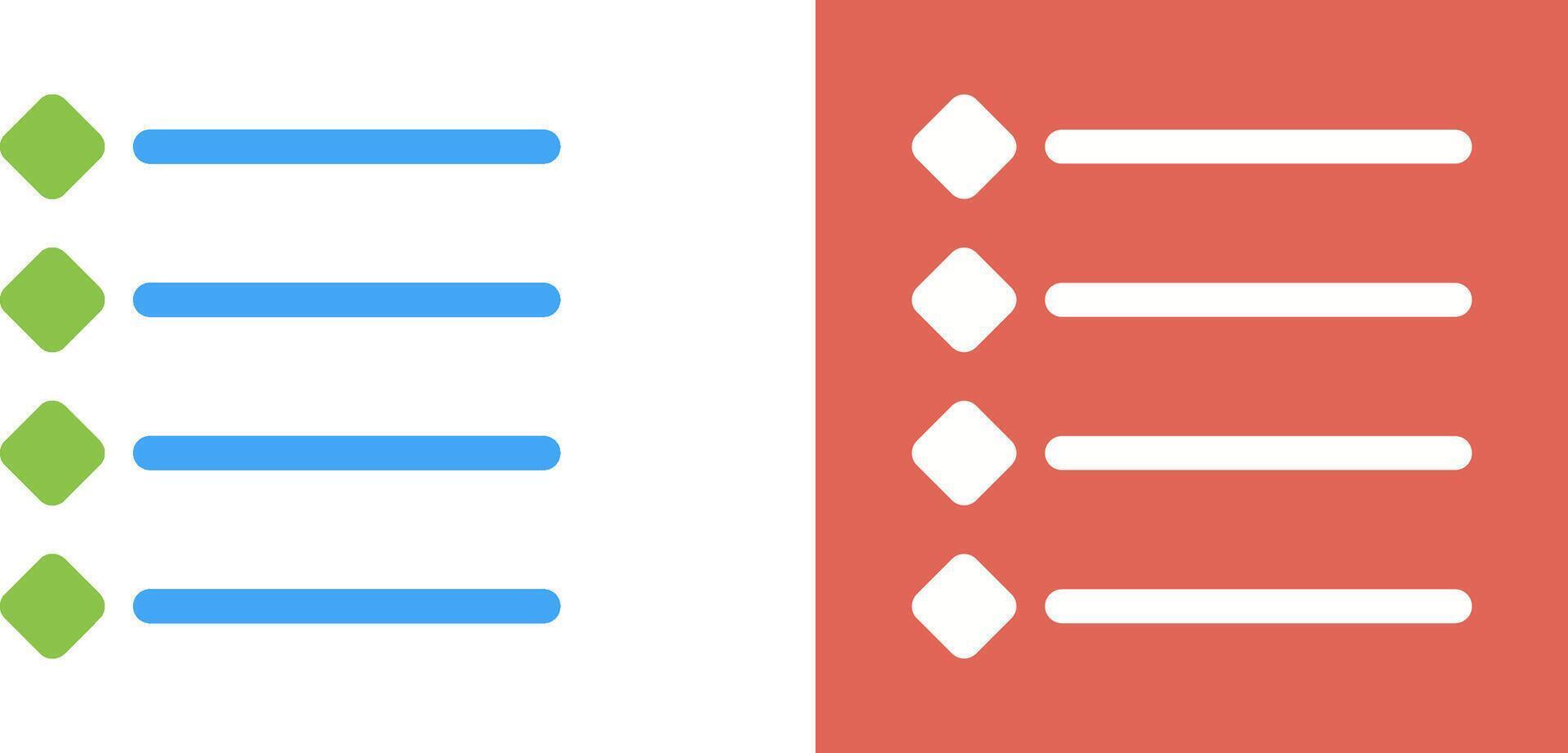 Unique Bulleted list Icon Design vector