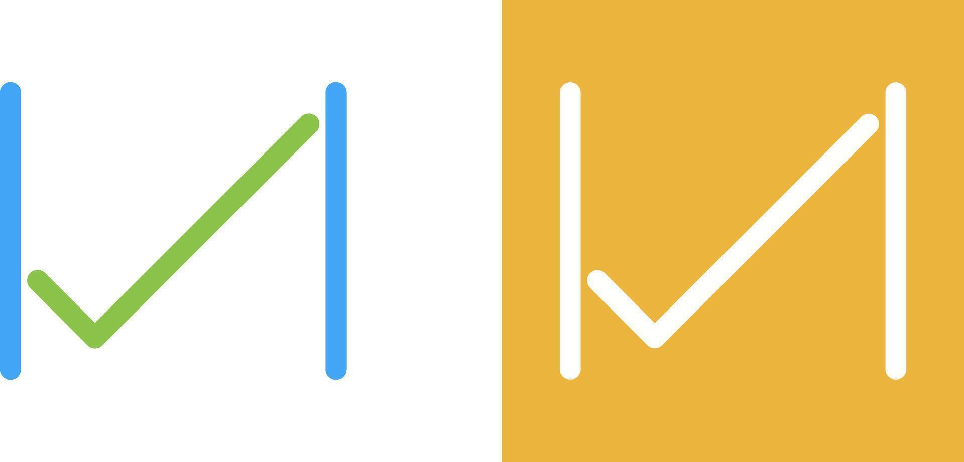 Unique Tick Icon Design vector