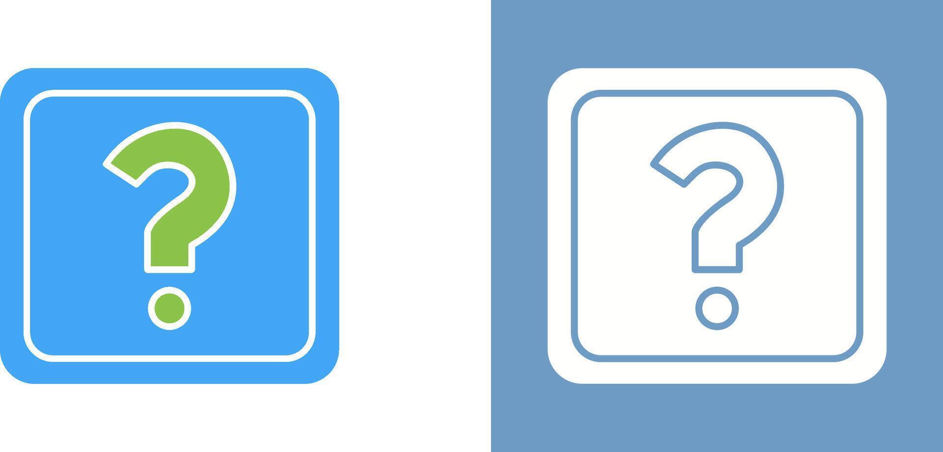 Unique Question Mark Icon Design vector