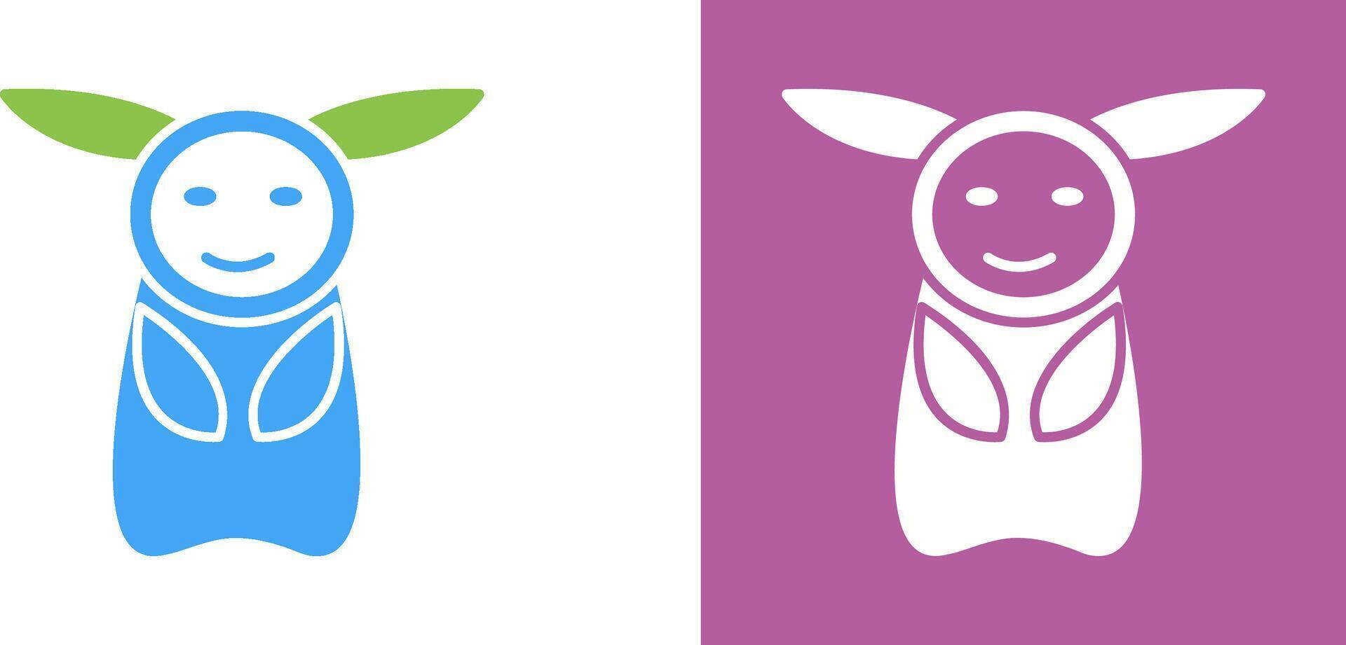 Unique Game Character Icon Design vector