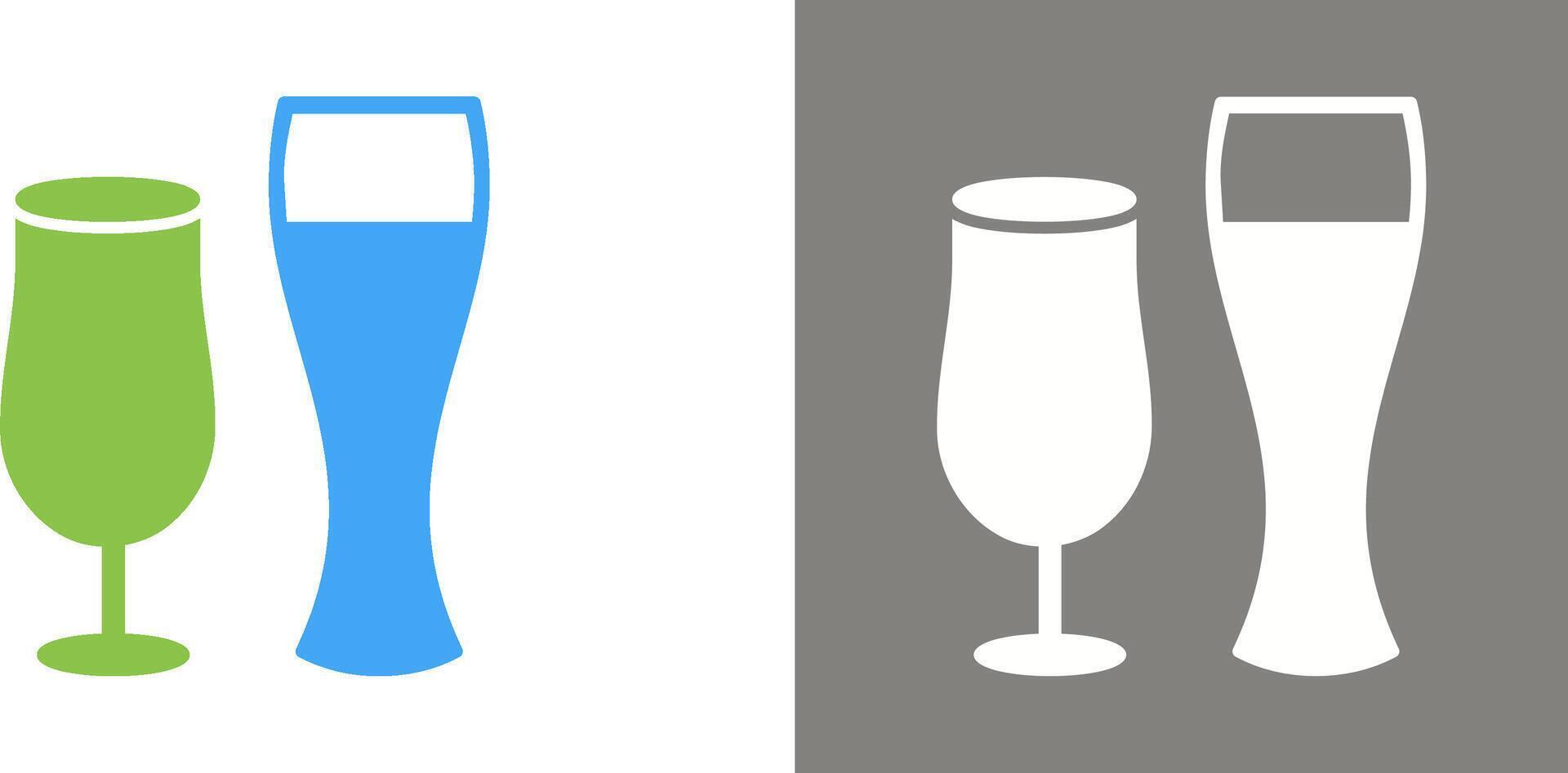 Unique Beer Glasses Icon Design vector