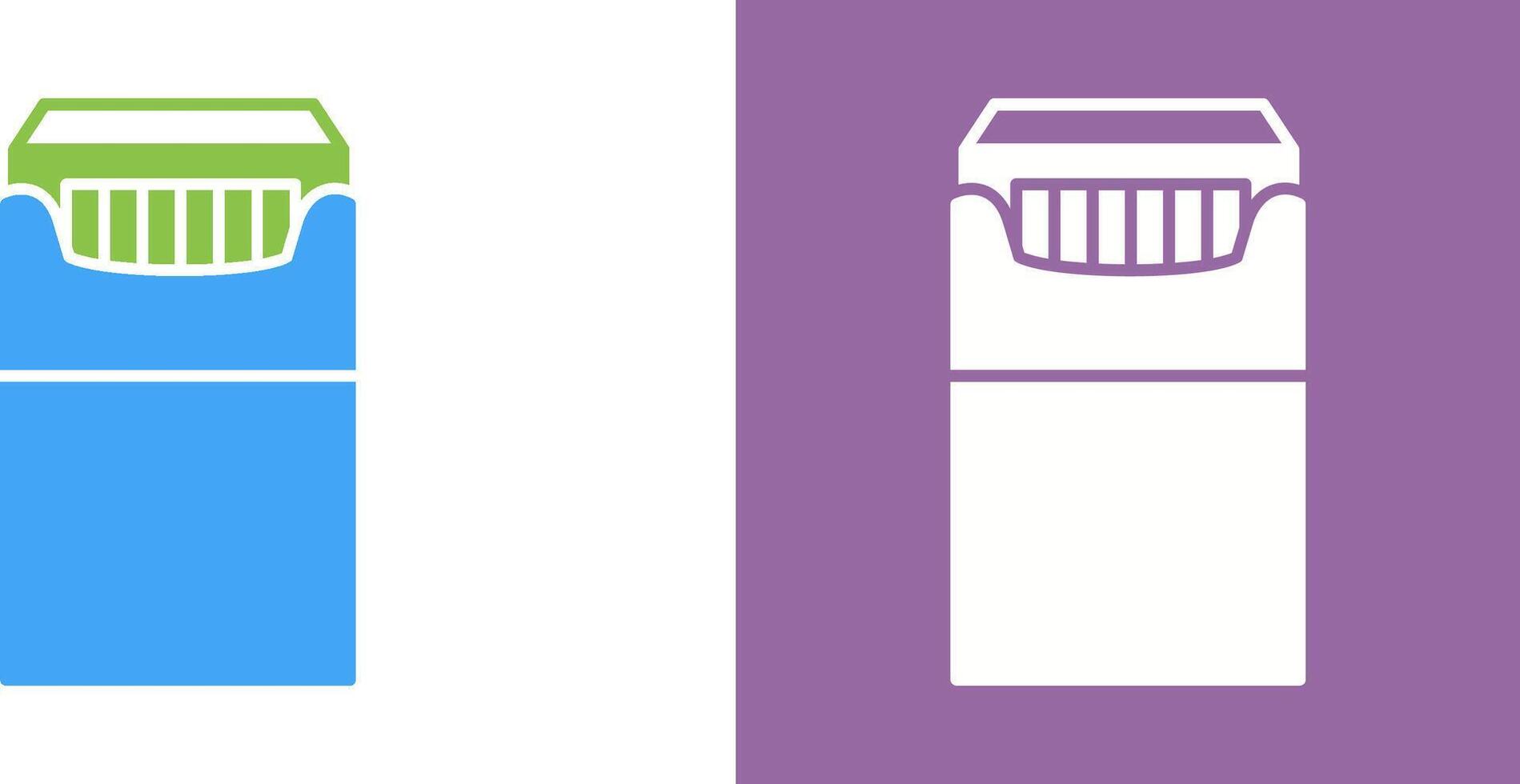 Unique Packet of Cigarettes Icon Design vector