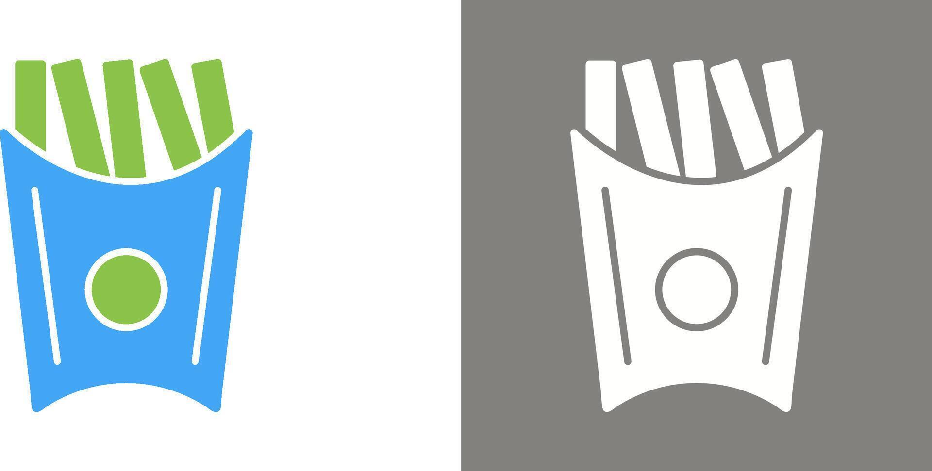 Unique French Fries Icon Design vector