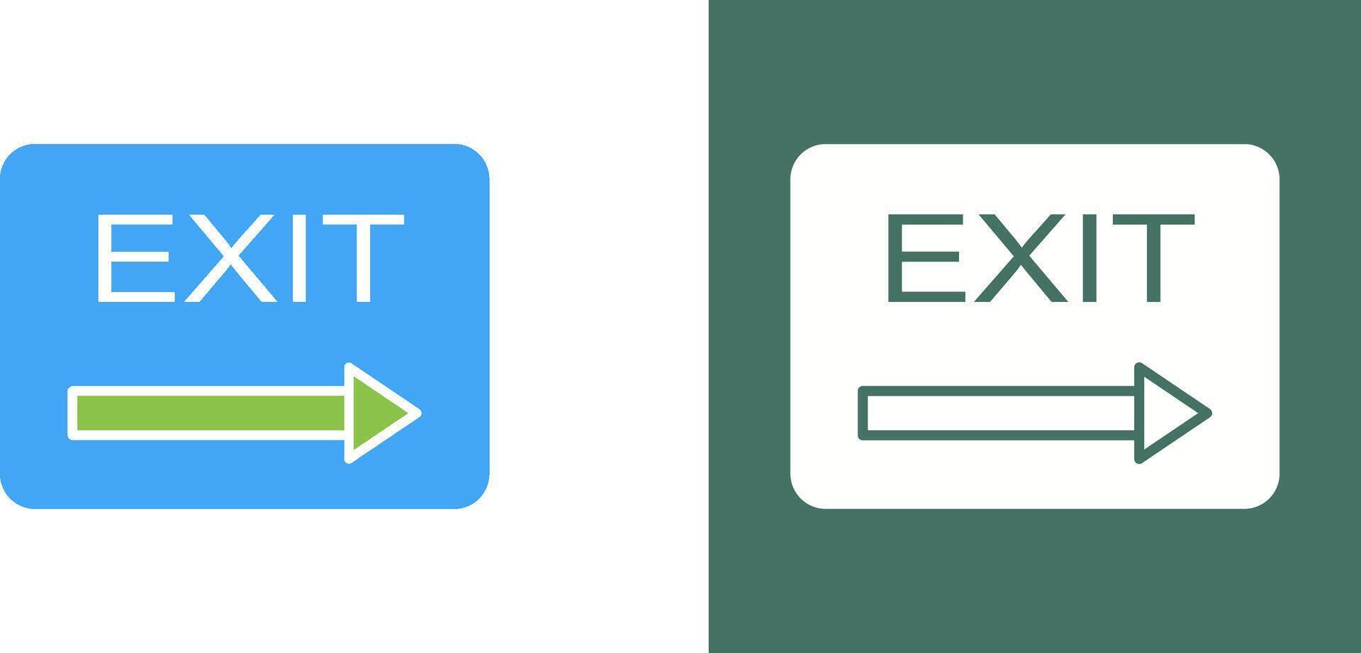 Unique Exit Icon Design vector