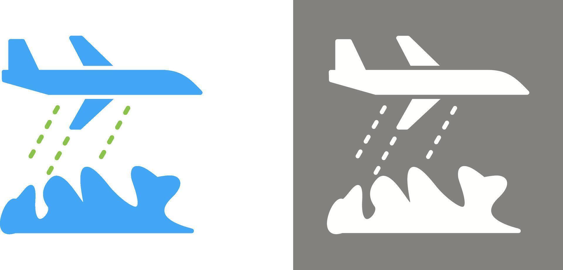 Unique Firefighter Plane Icon Design vector