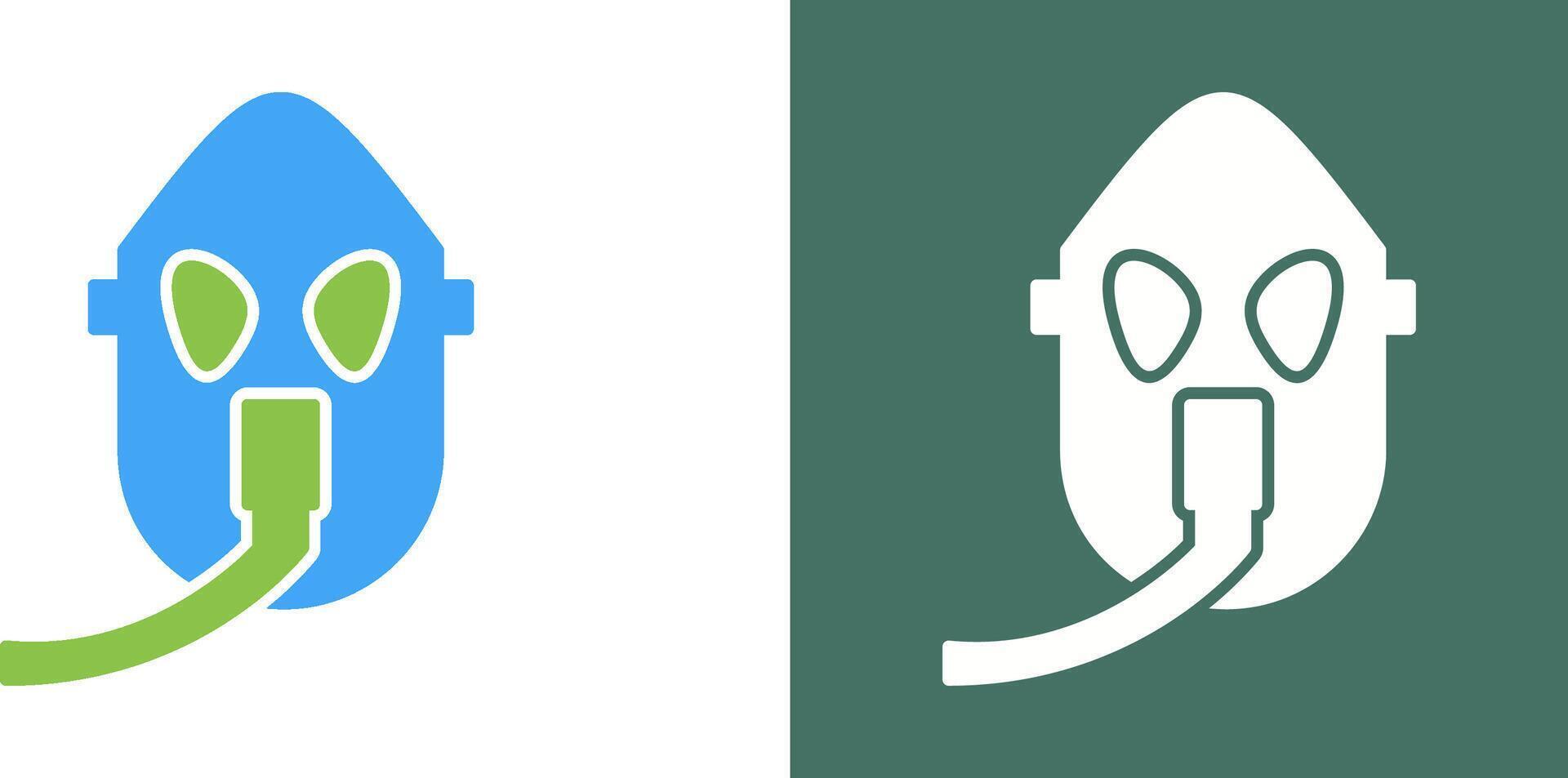 Unique Oxygen Mask Icon Design vector