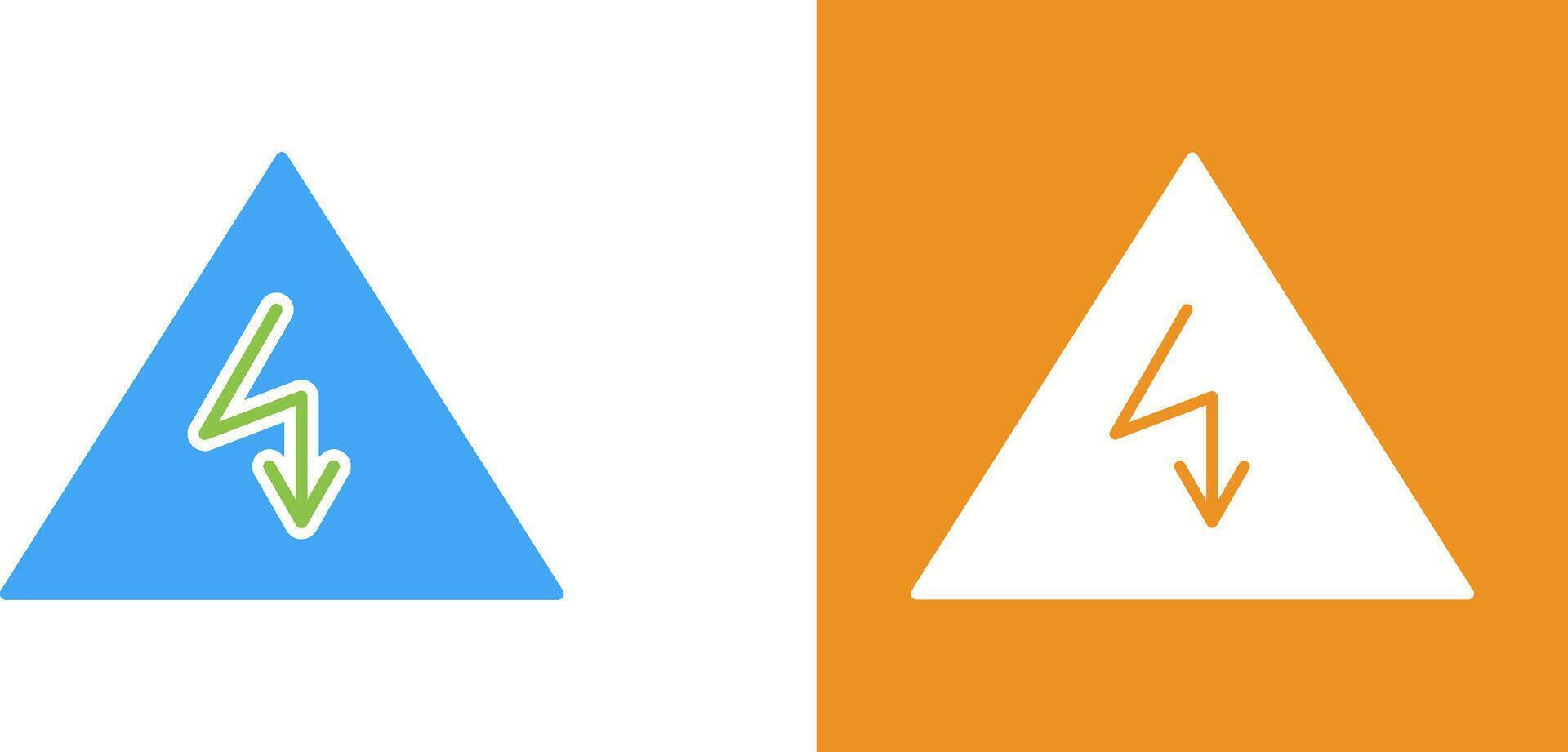 Unique Electricity Danger Icon Design vector