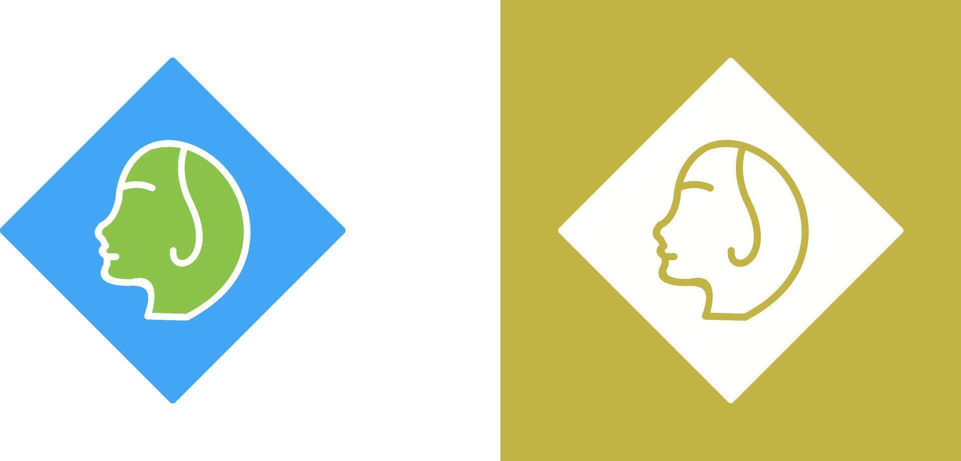 Painting of Woman Icon Design vector
