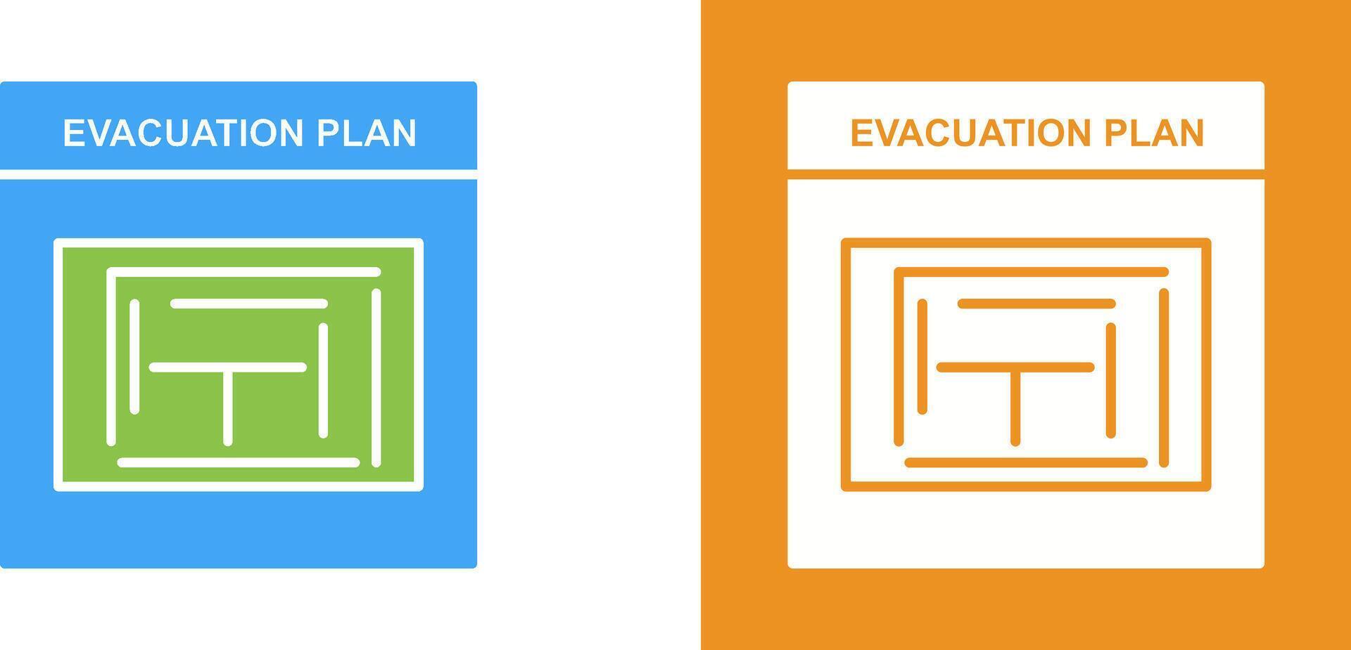 Evacuation Plan Icon Design vector