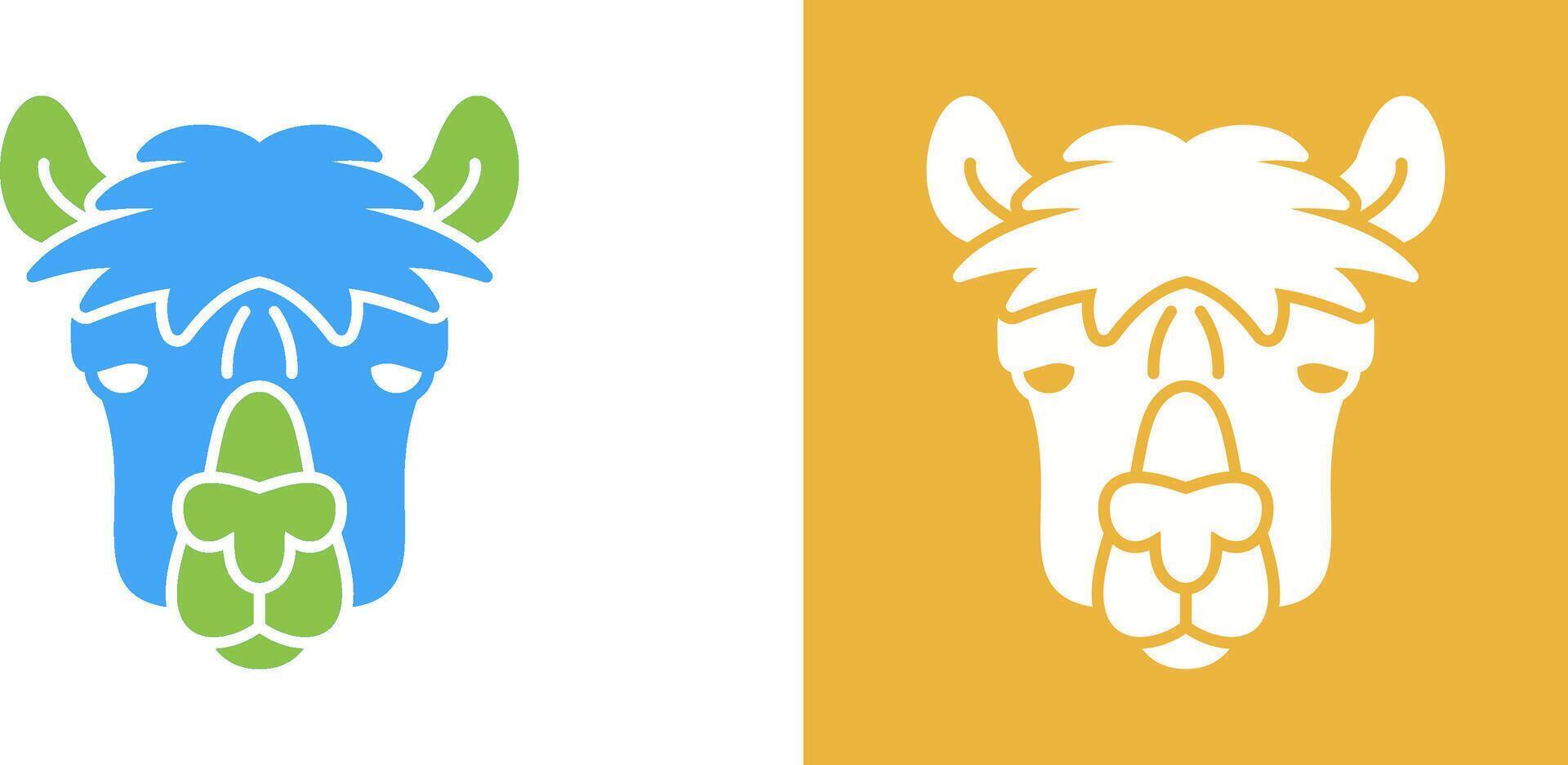 Alpaca Icon Design vector