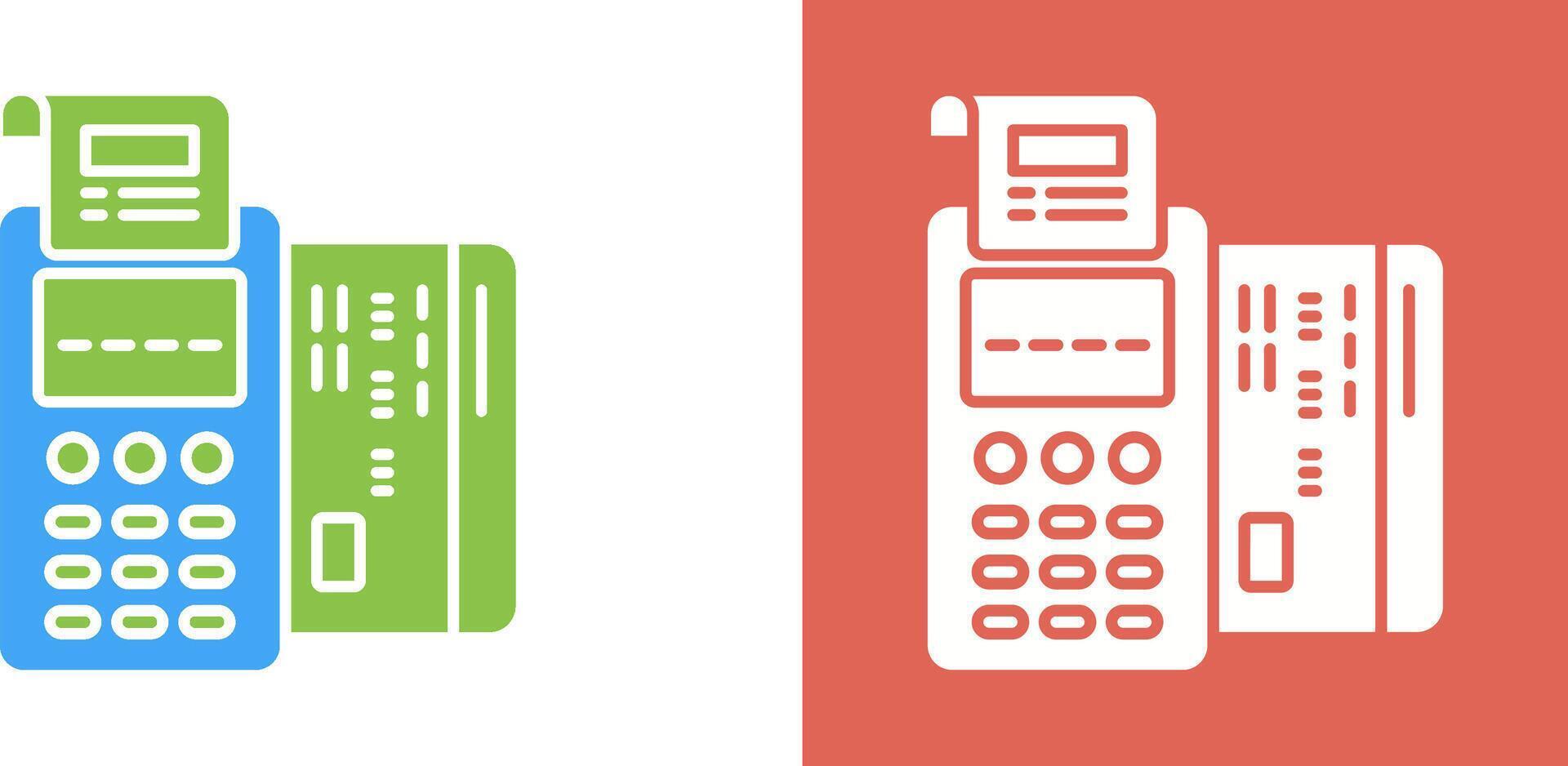 Pos Terminal Icon Design vector