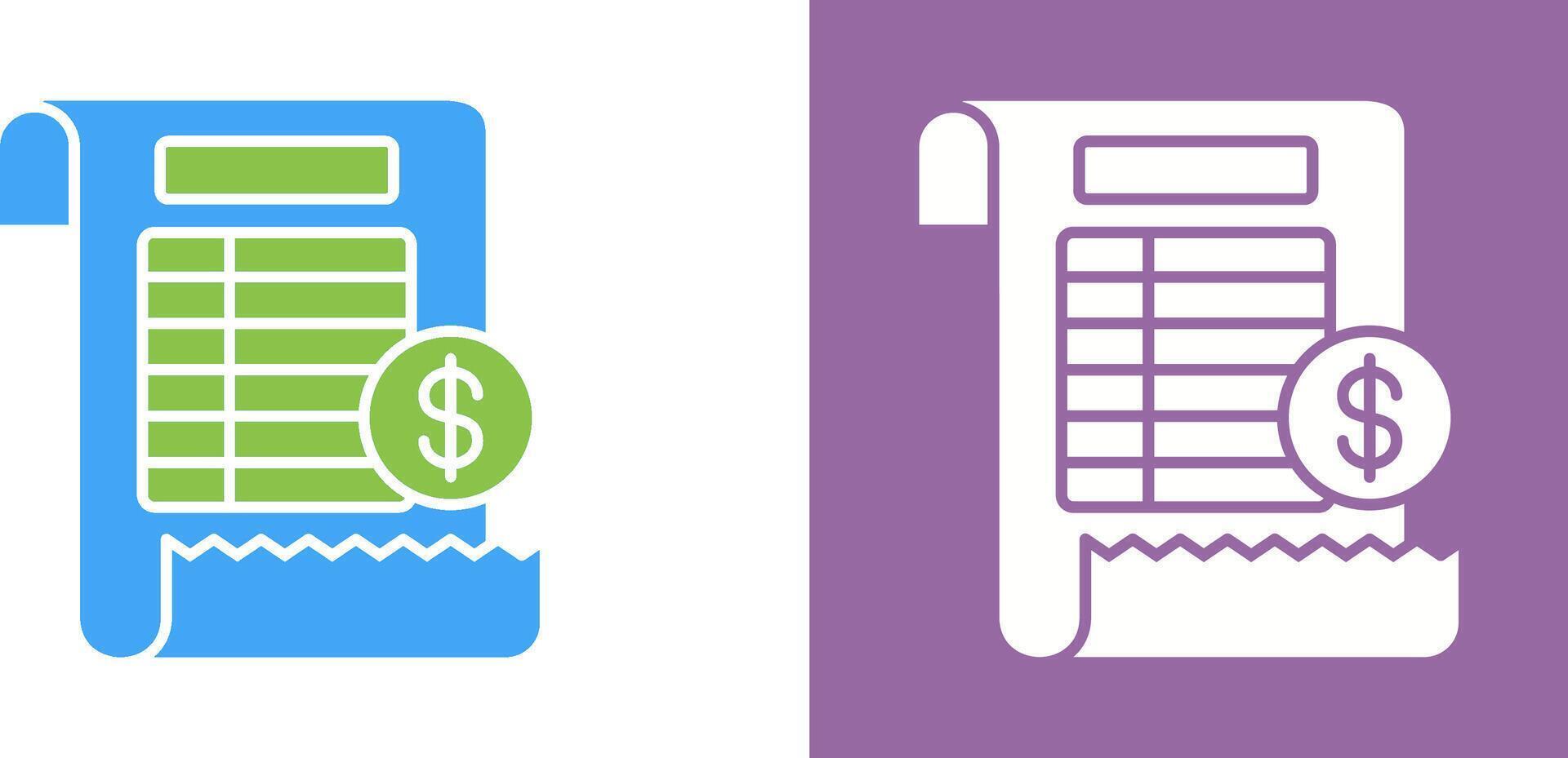 Bill Icon Design vector