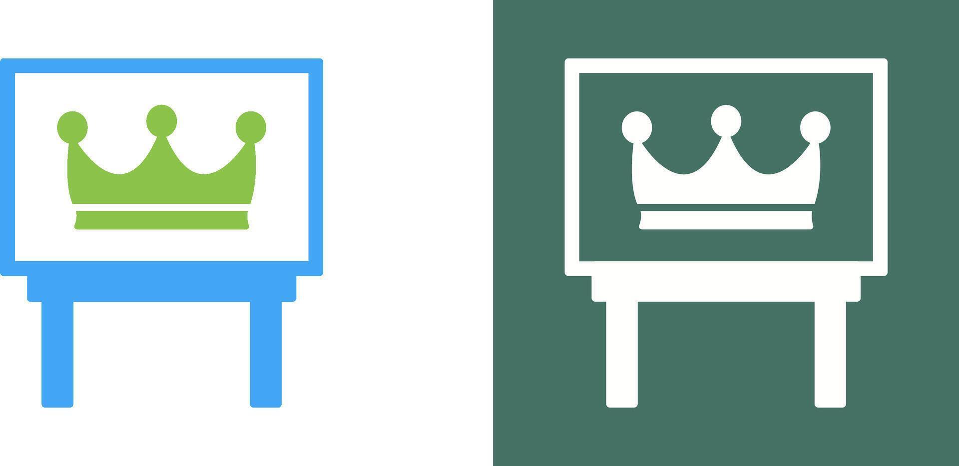 Crown Exhibit Icon Design vector