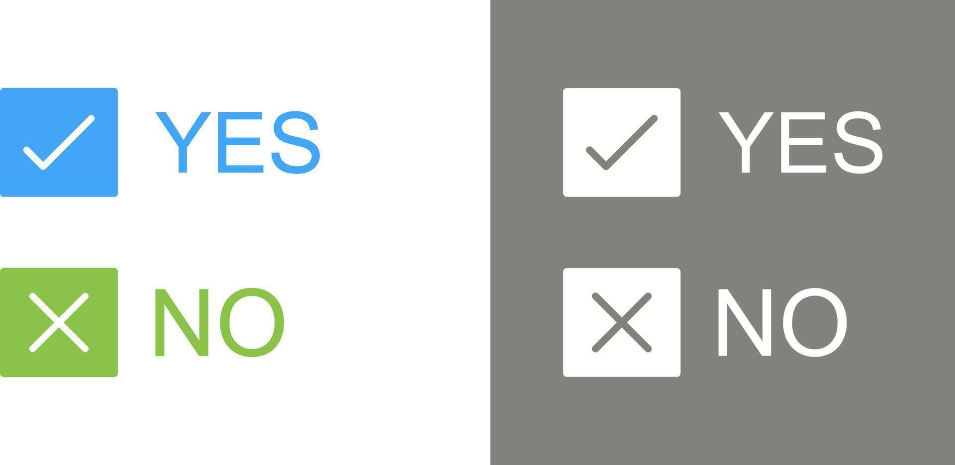 Yes No Option Icon Design vector