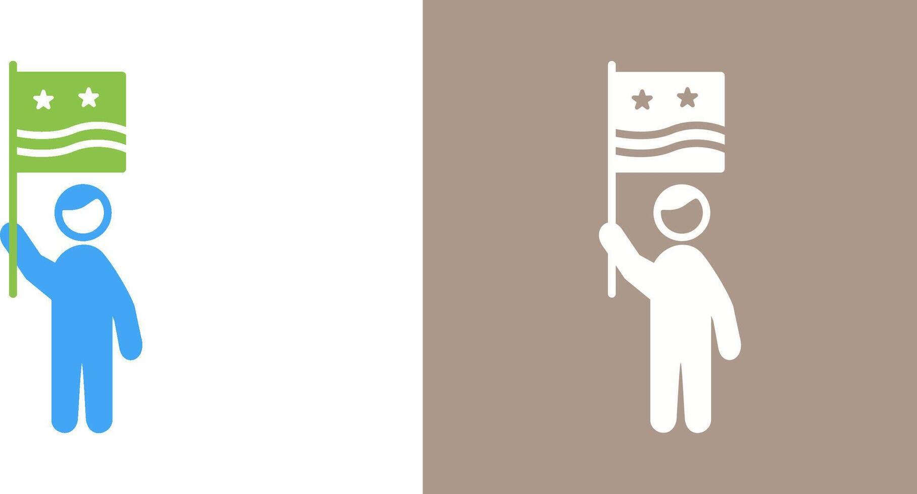 Raising Flag Icon Design vector