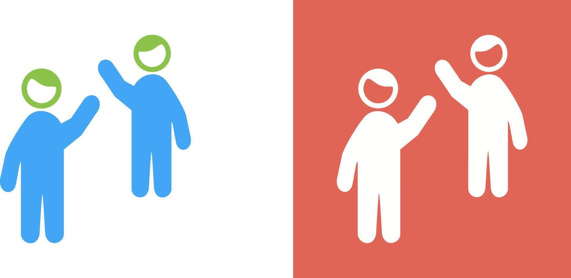 Waing to people Icon Design vector