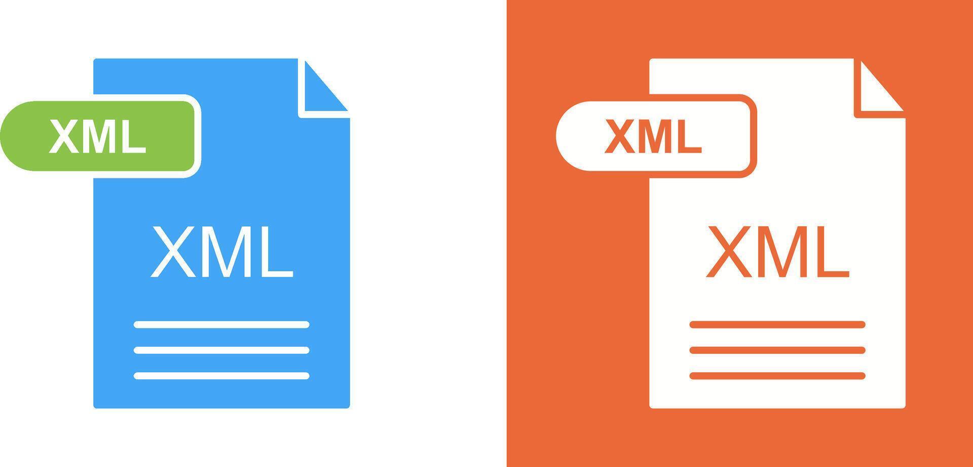 XML Icon Design vector