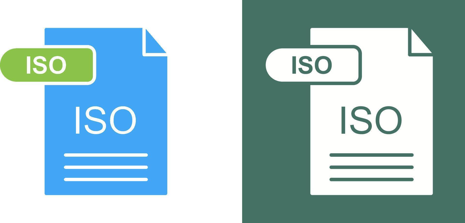 ISO Icon Design vector