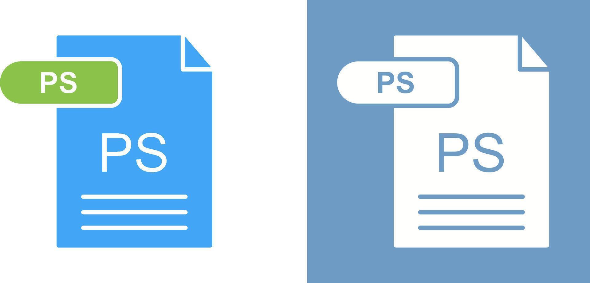 PS Icon Design vector