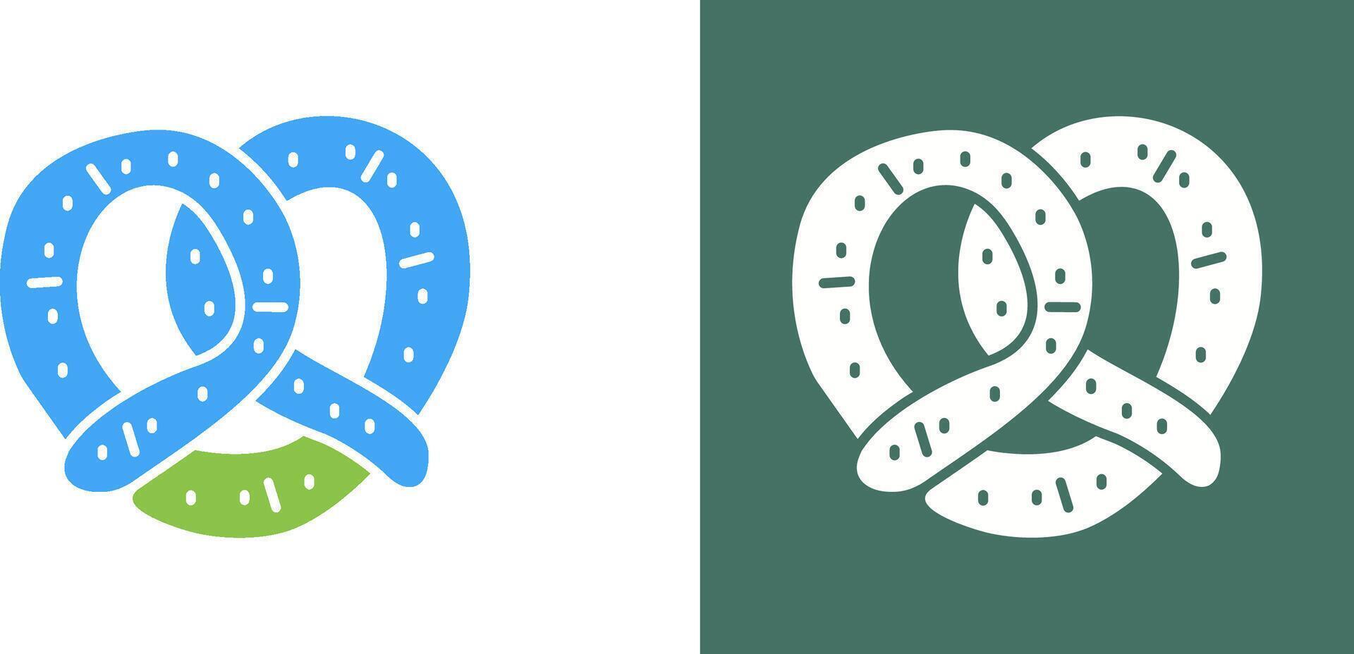 Pretzel Icon Design vector