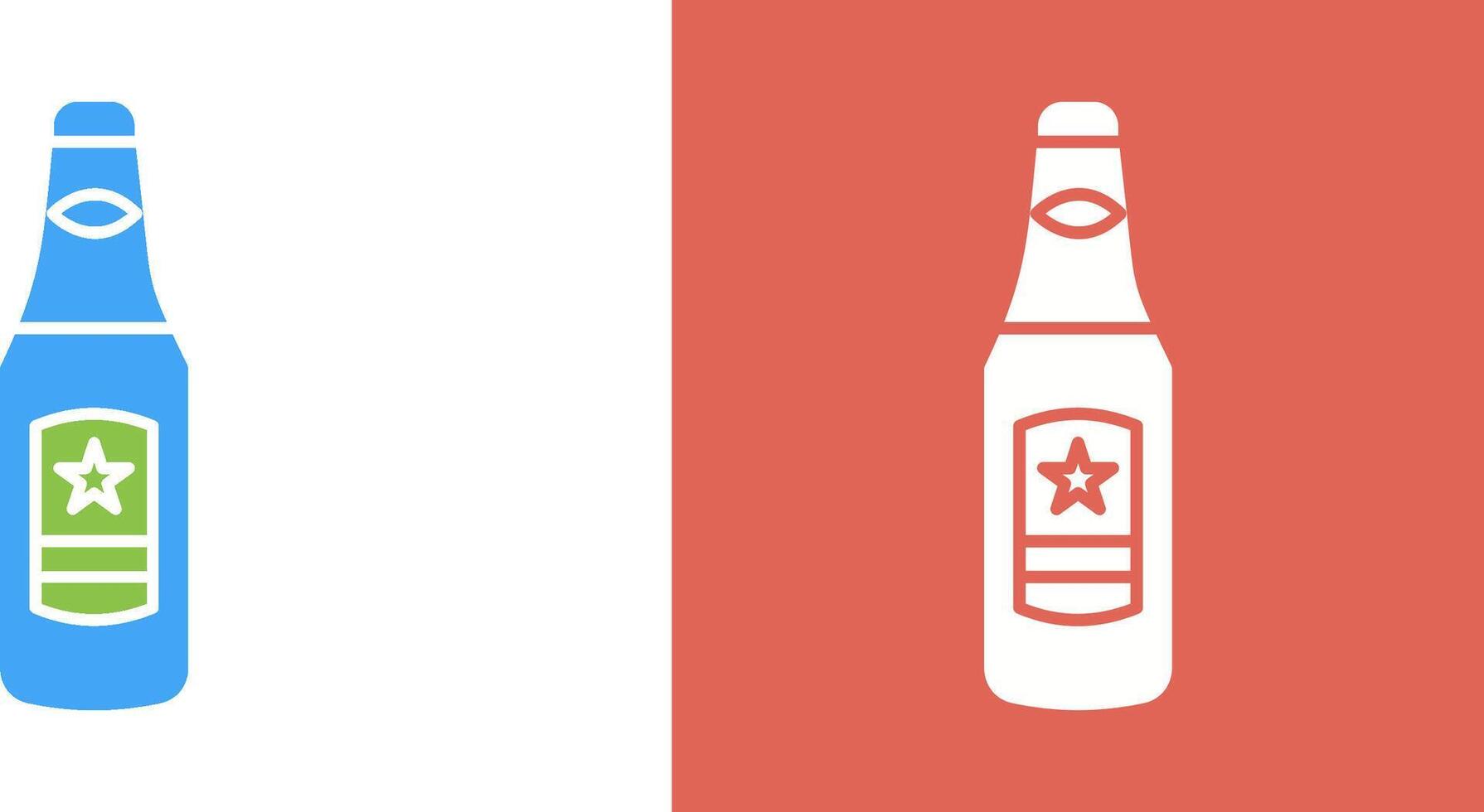 Beer Bottle Icon Design vector