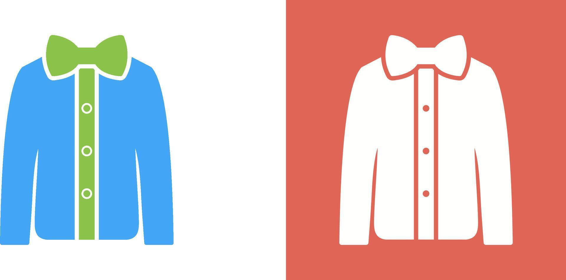 Shirt with Bow Icon Design vector