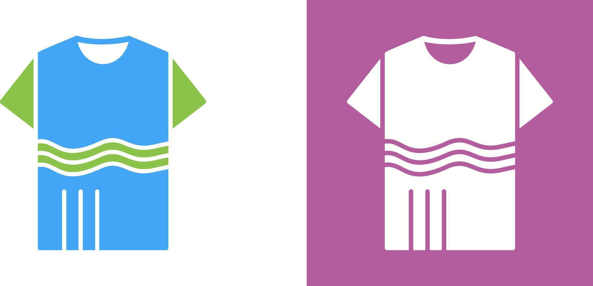 T Shirt with lines Icon Design vector