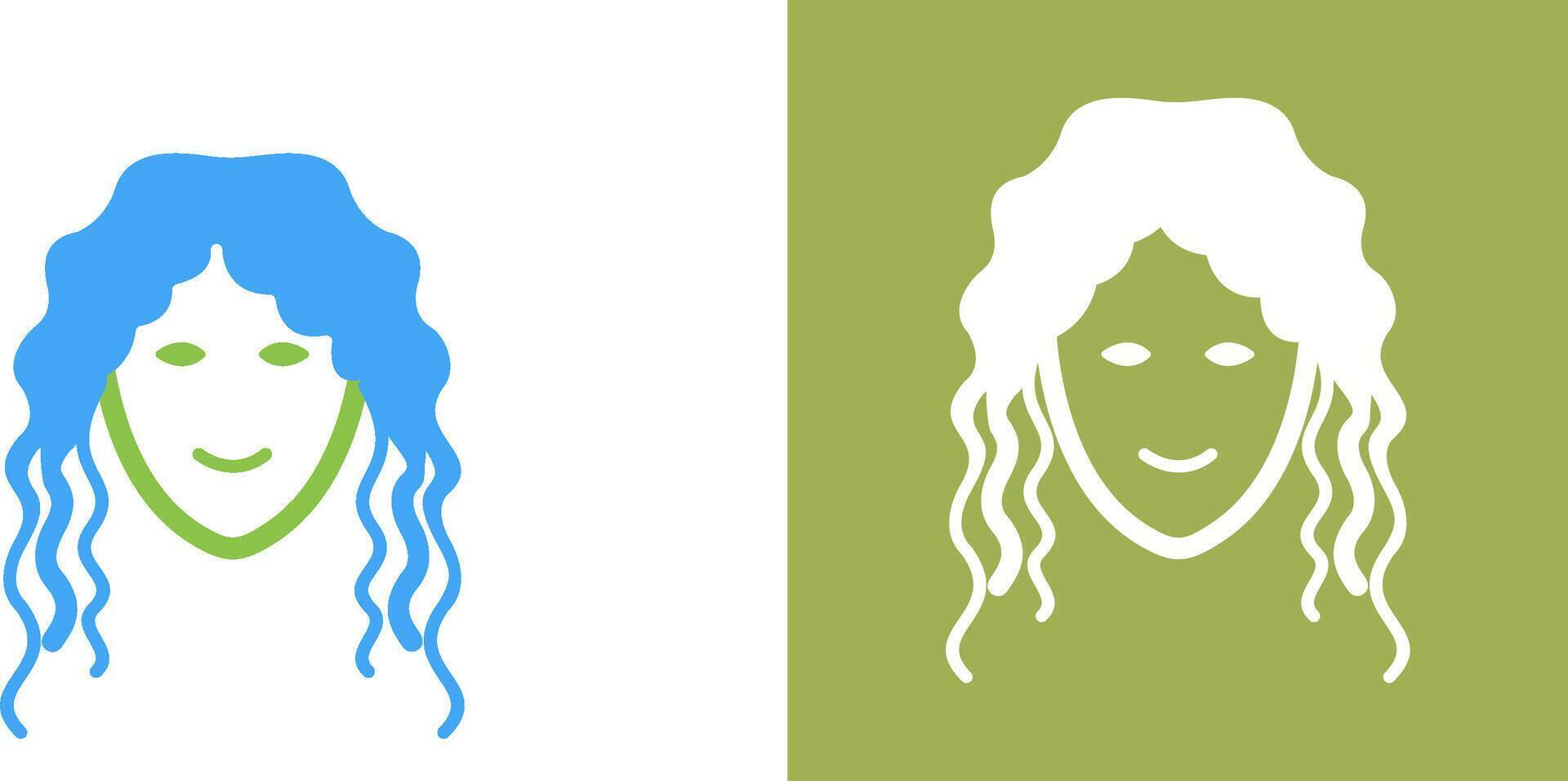 Hair Curly Icon Design vector