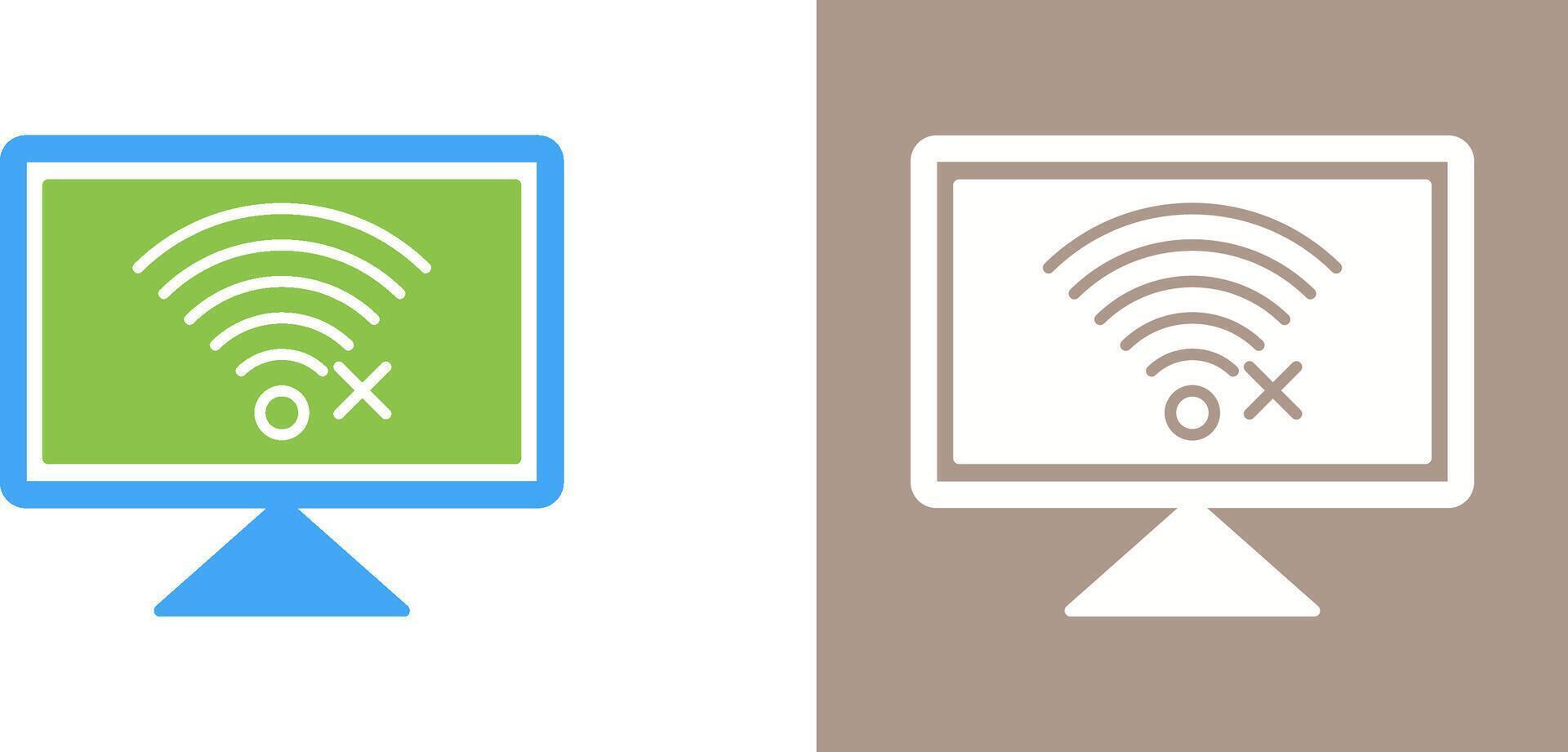 Disconnected Network Icon Design vector