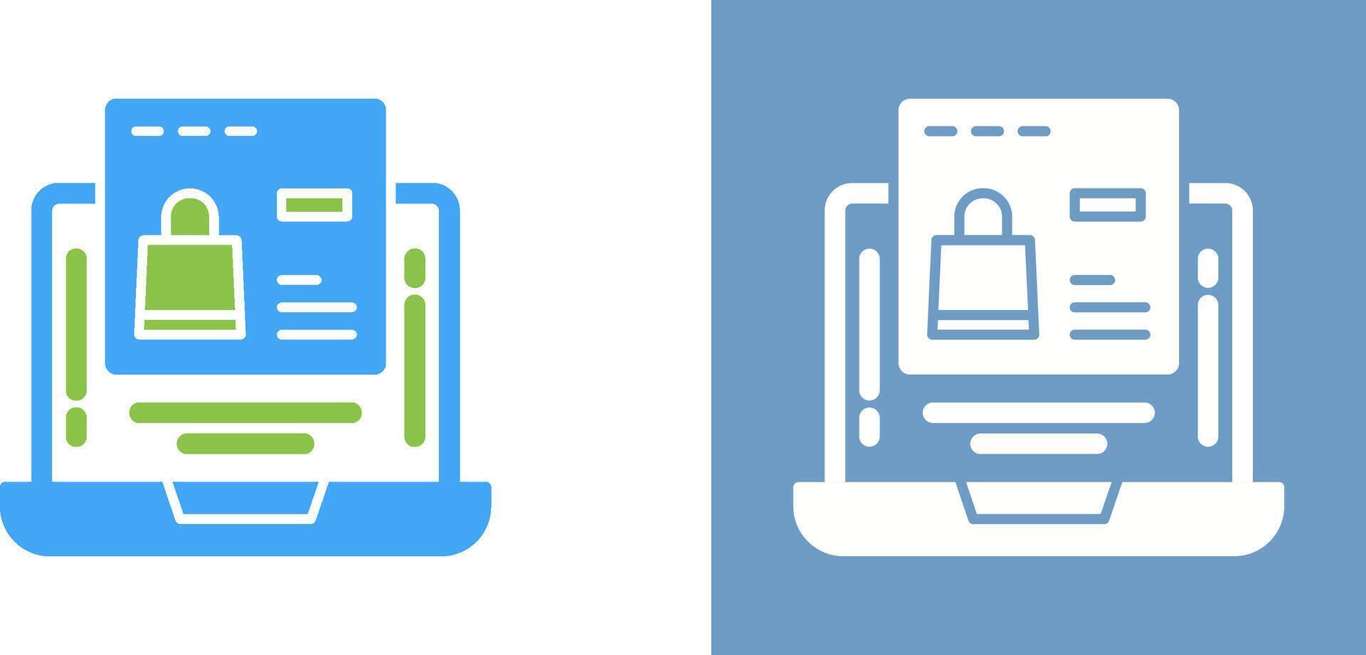 Online Shopping Icon Design vector