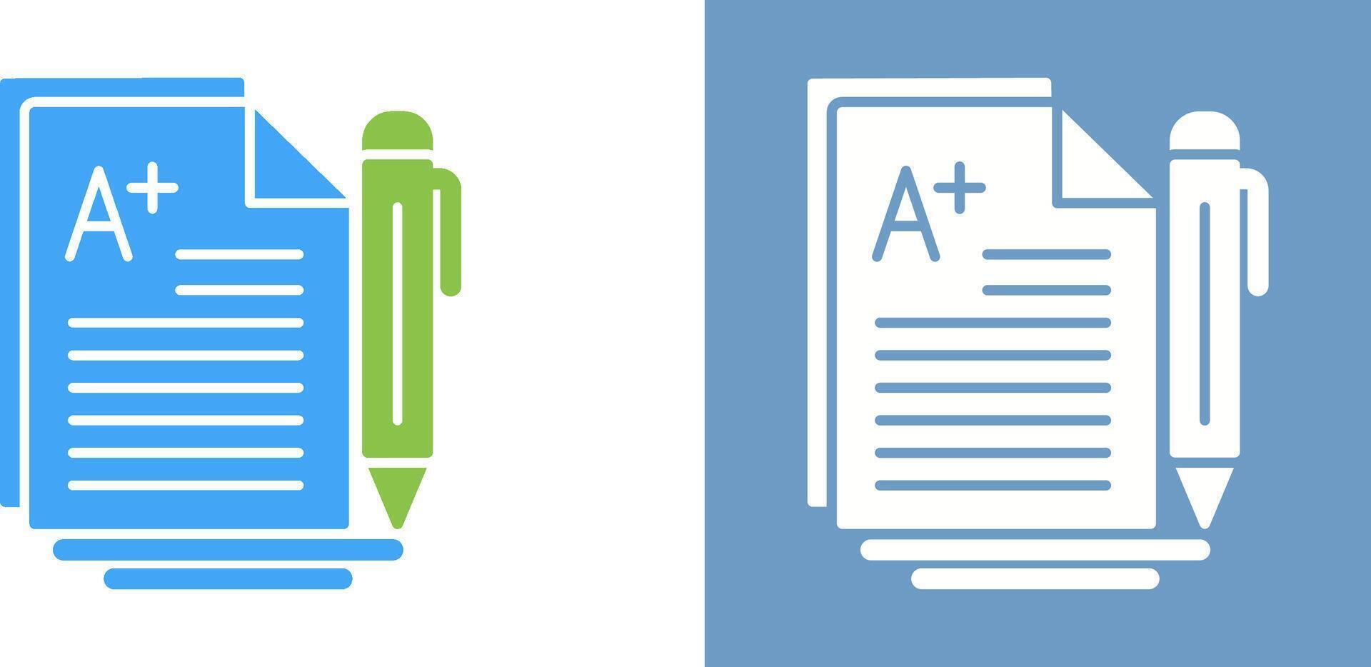 A Grade Icon Design vector