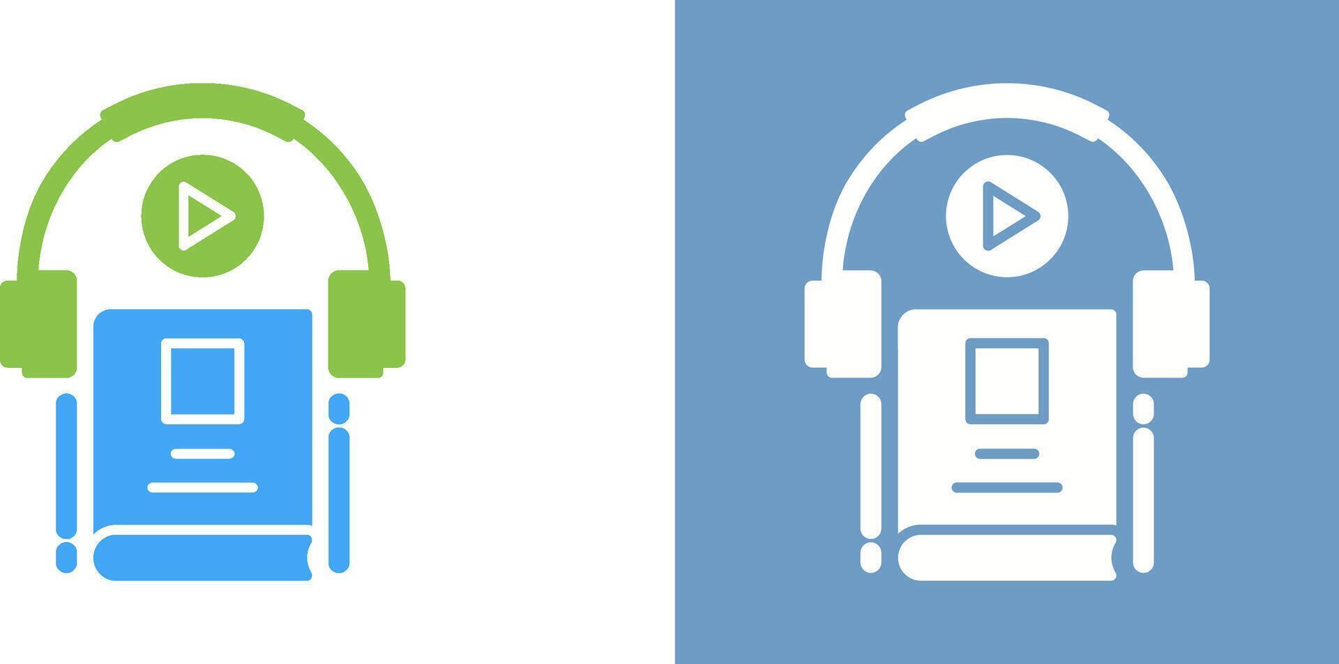 Audio Book Icon Design vector