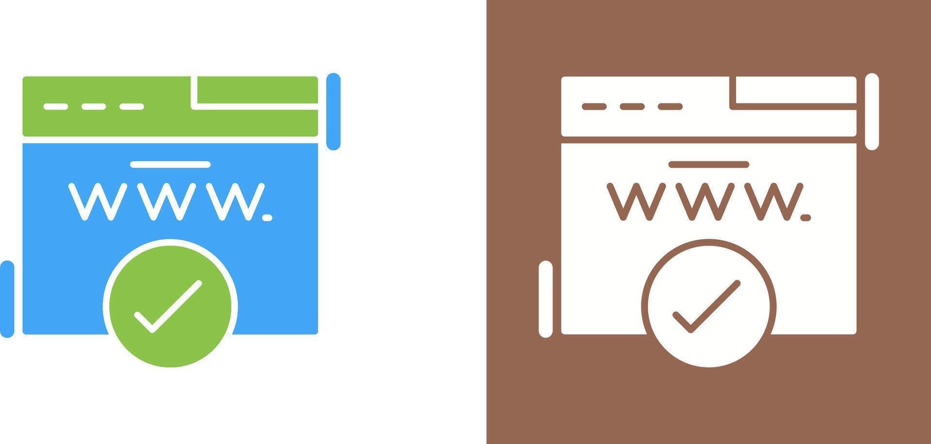 Domain Icon Design vector
