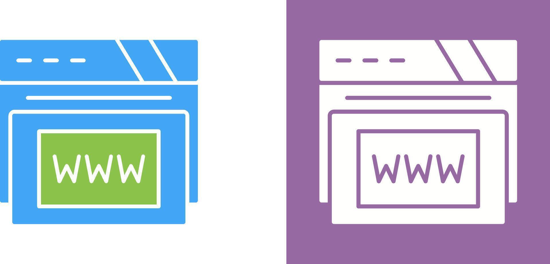 Www Icon Design vector