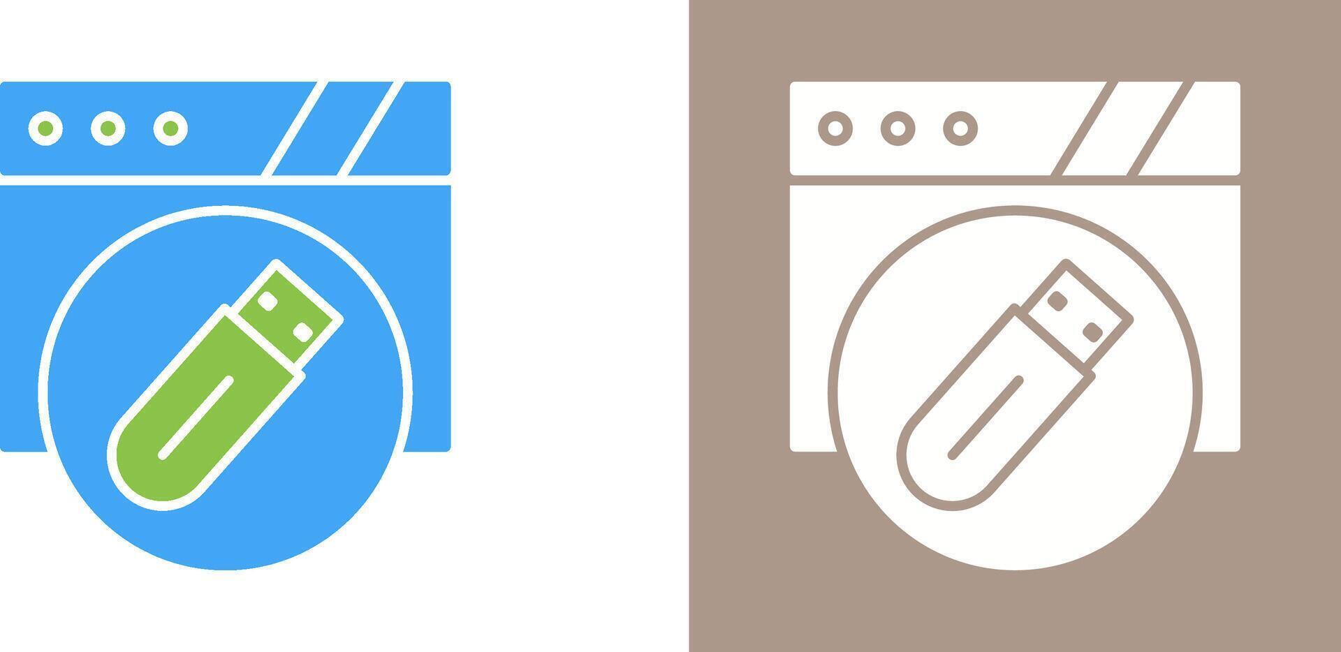 Usb Flash Drive Icon Design vector