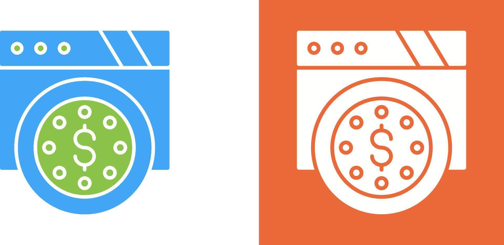 Dollar Coin Icon Design vector