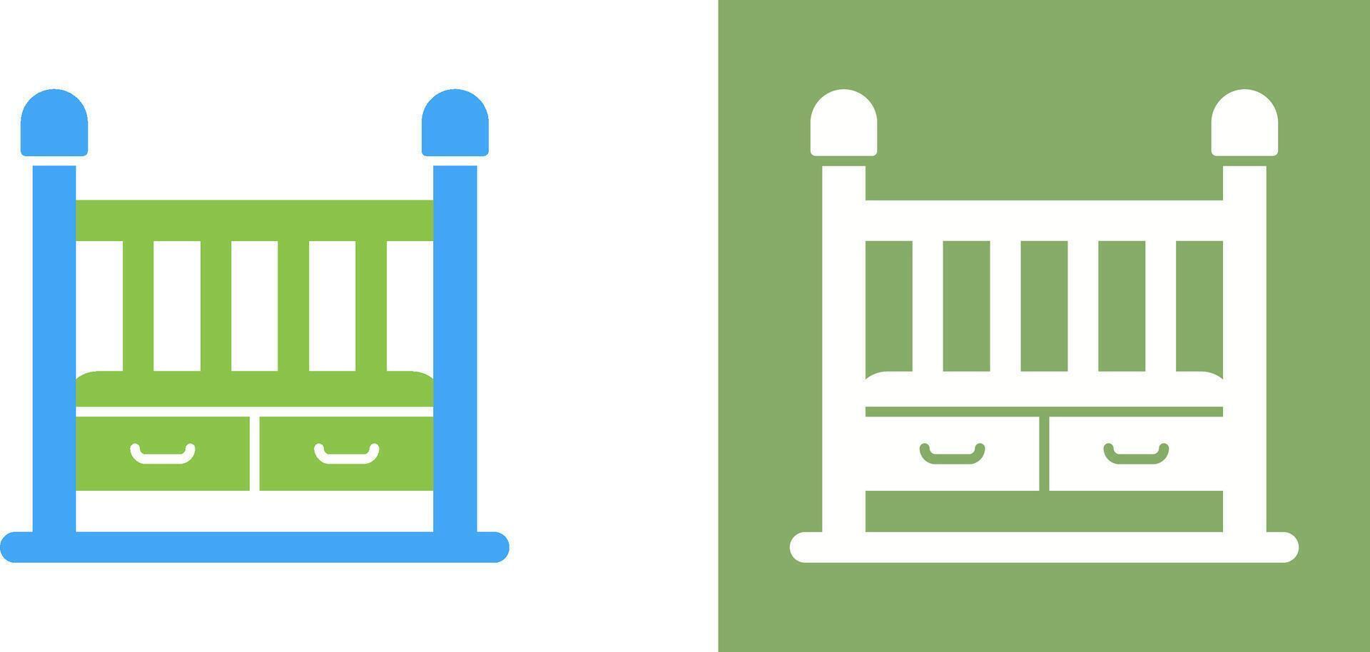 Baby Crib Icon Design vector