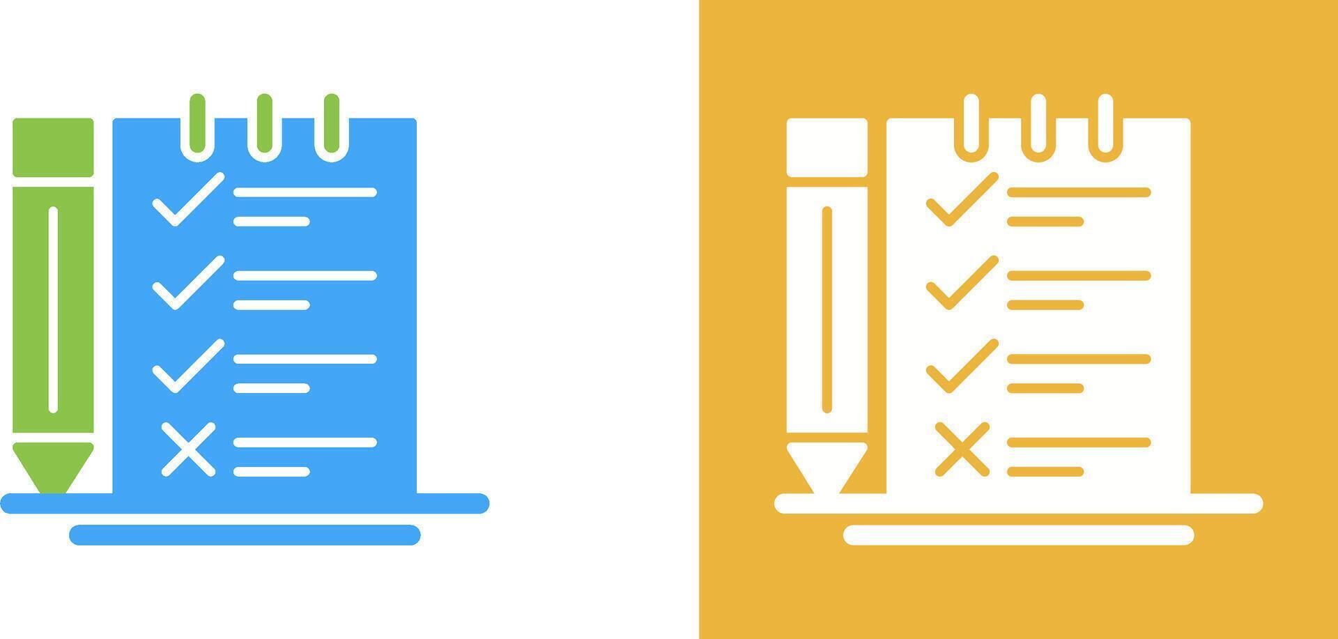Survey Checklist Icon Design vector